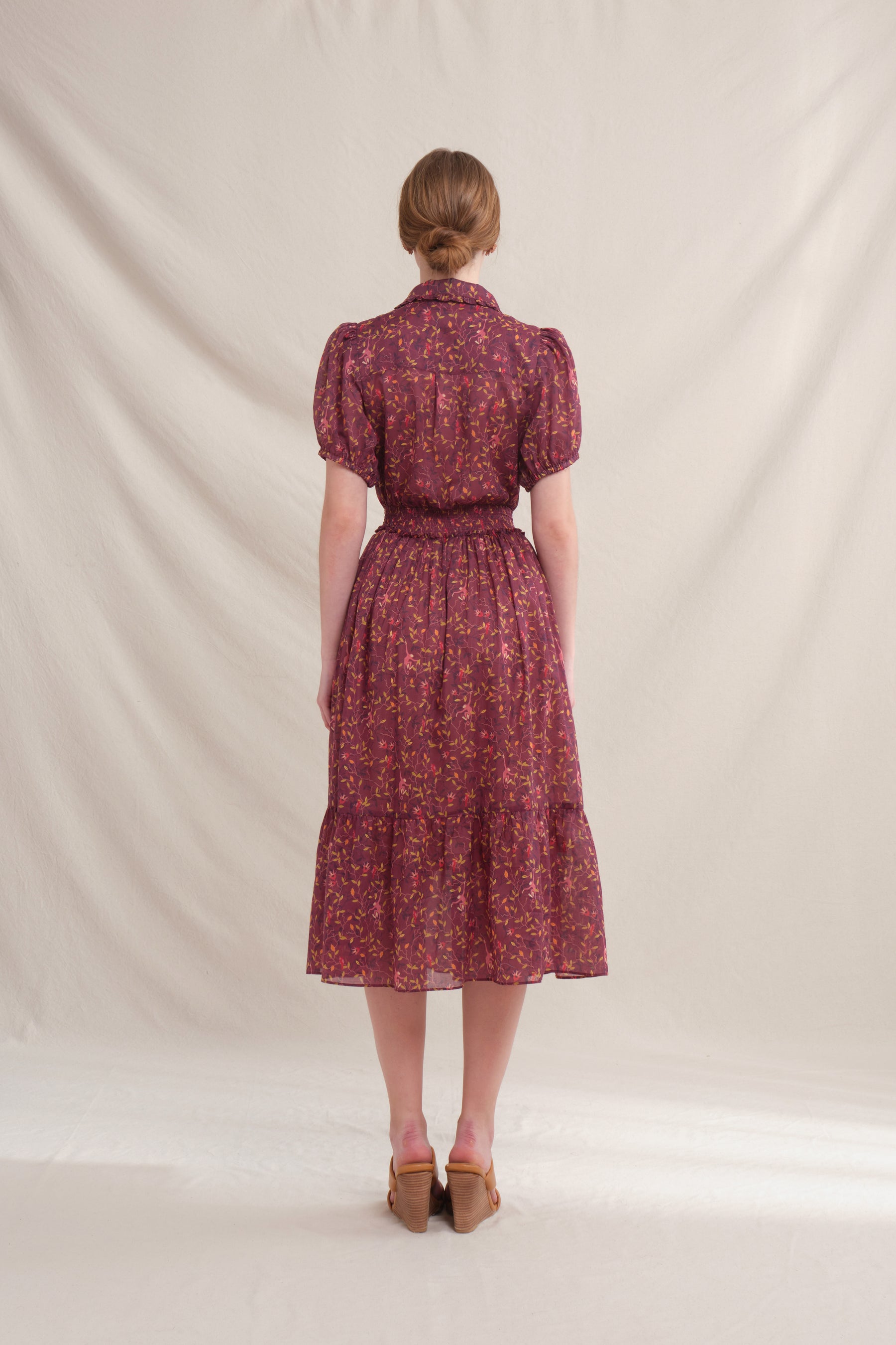 GIA Dress in Maroon Macca