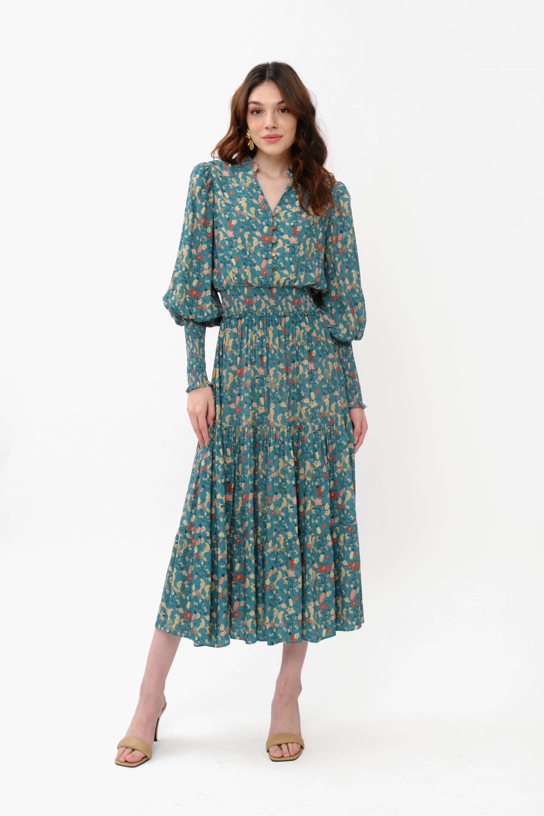 GINA Dress in Blue Terong
