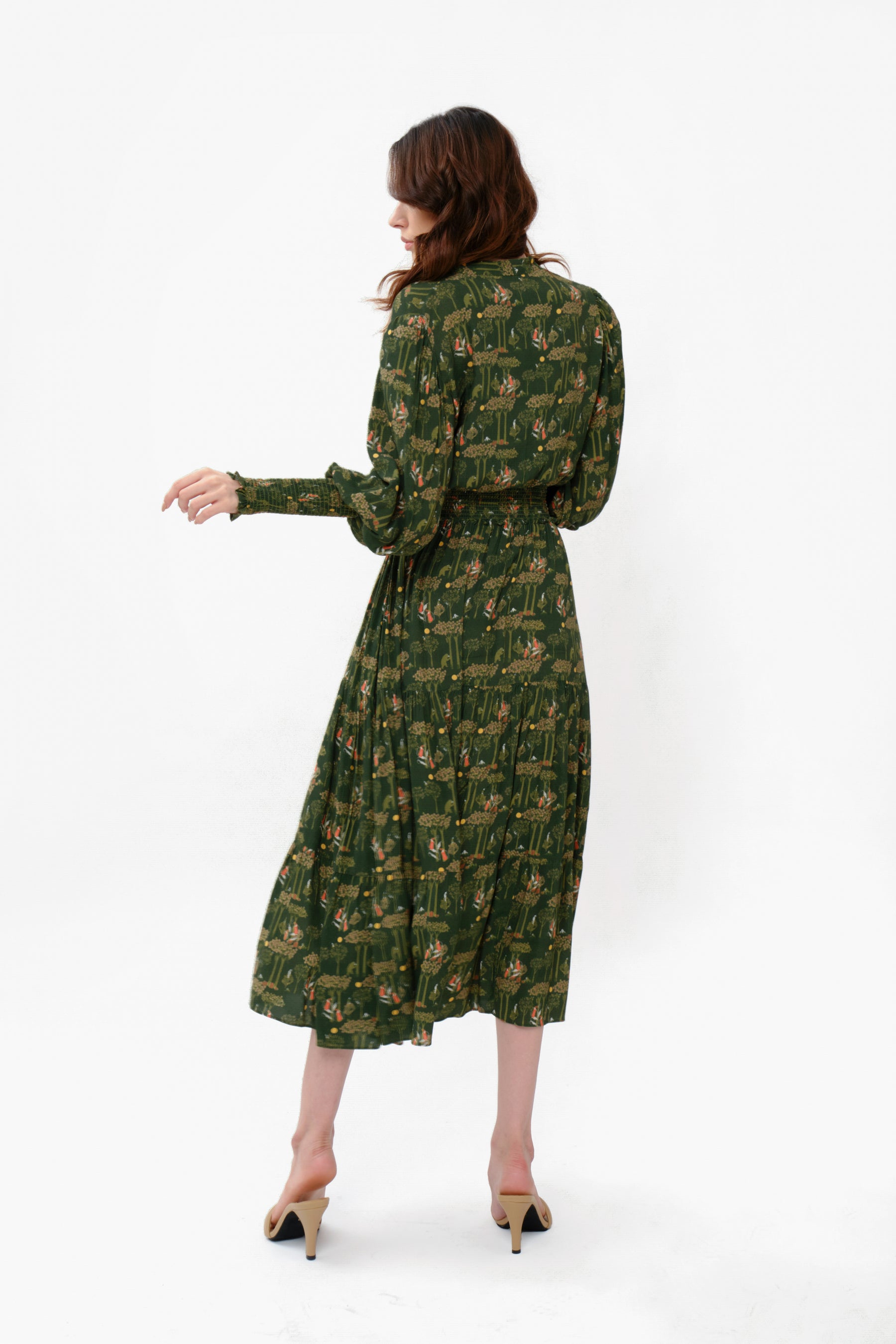 GINA Dress in Green Forest