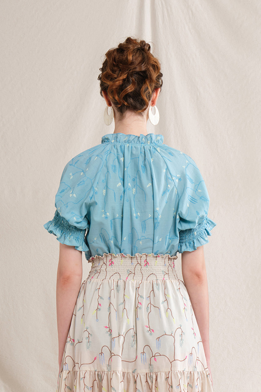 GISEL Top in Blue Lada