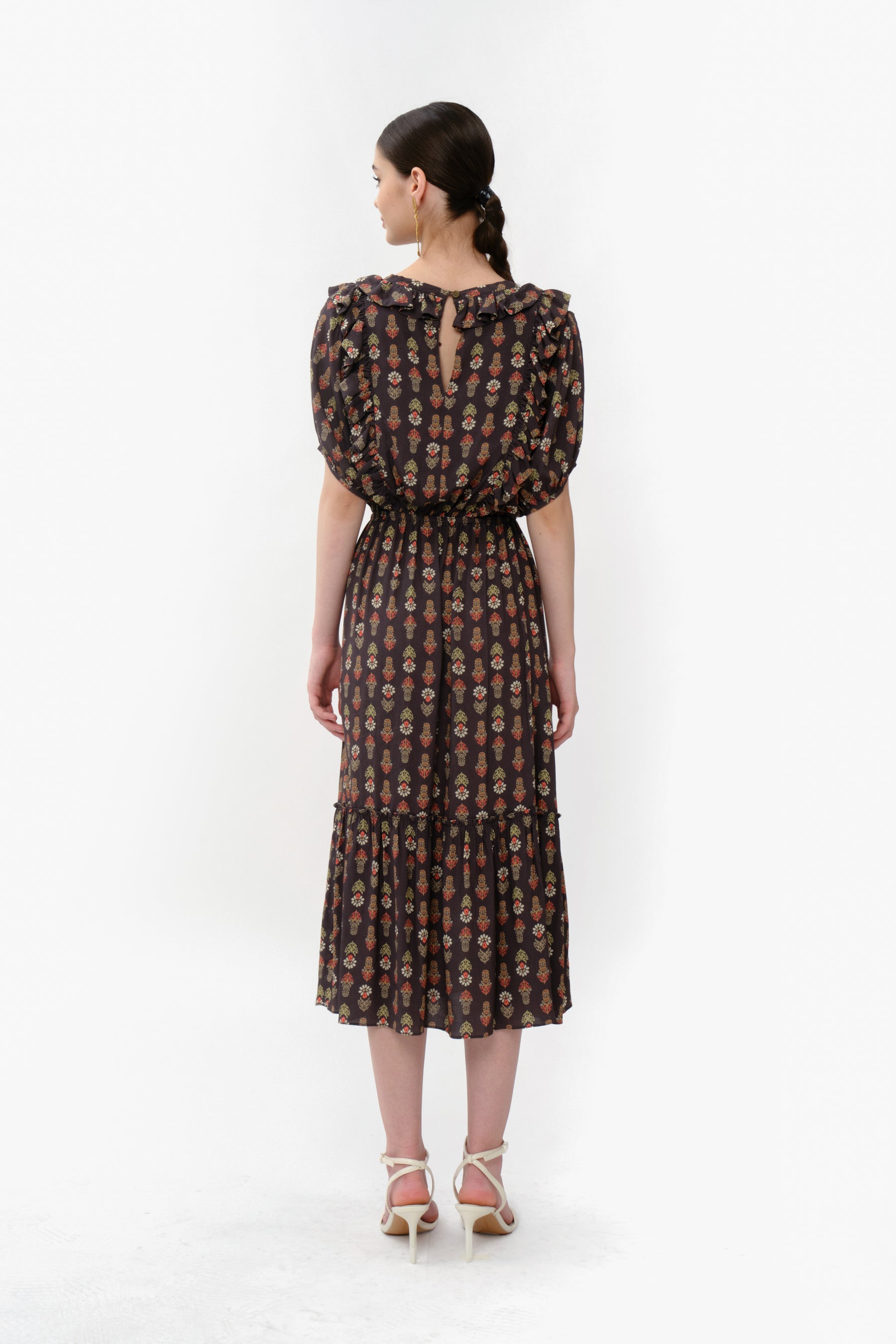 HAZEL Dress in Black Tribal