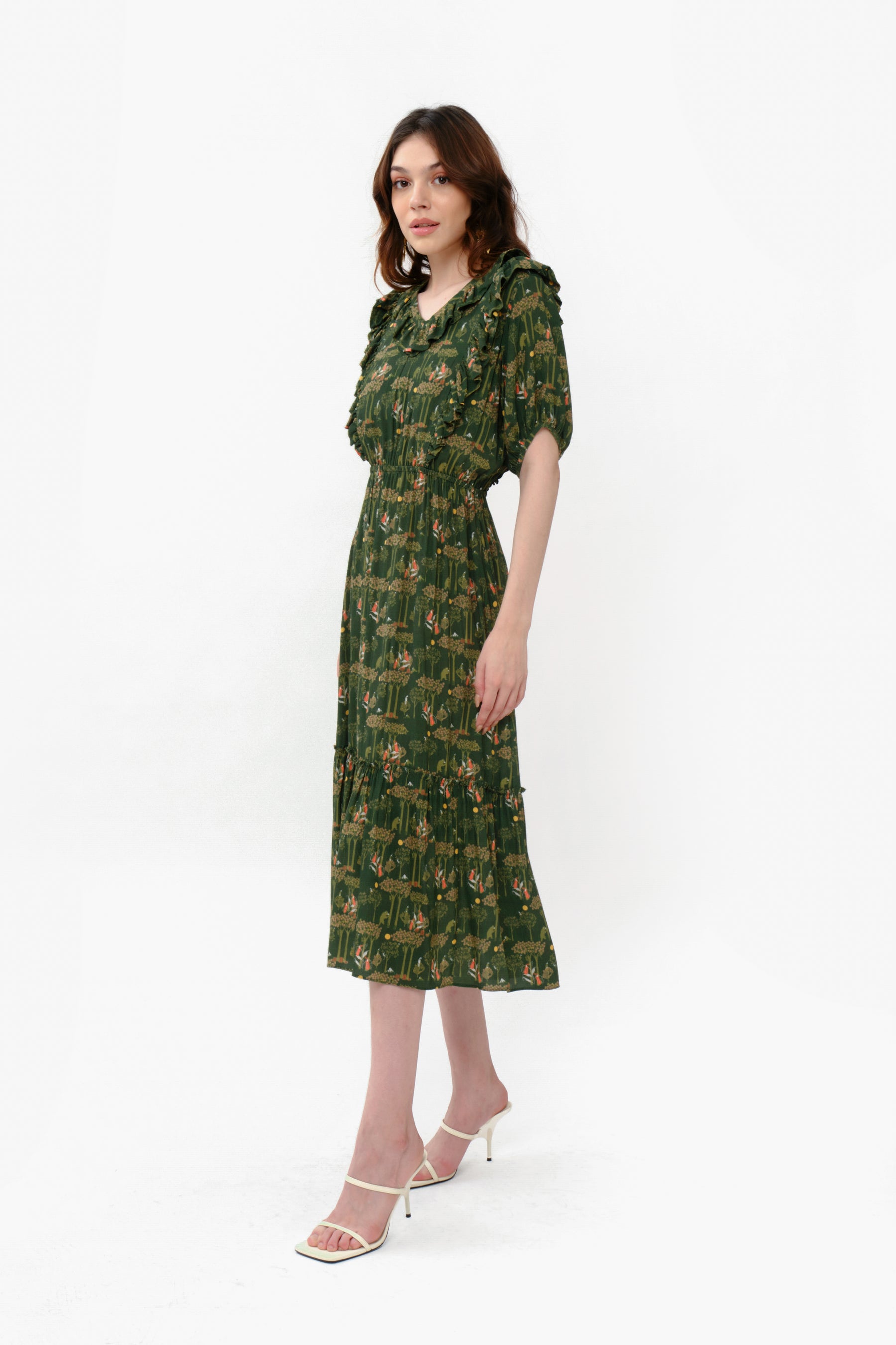 HAZEL Dress in Green Forest