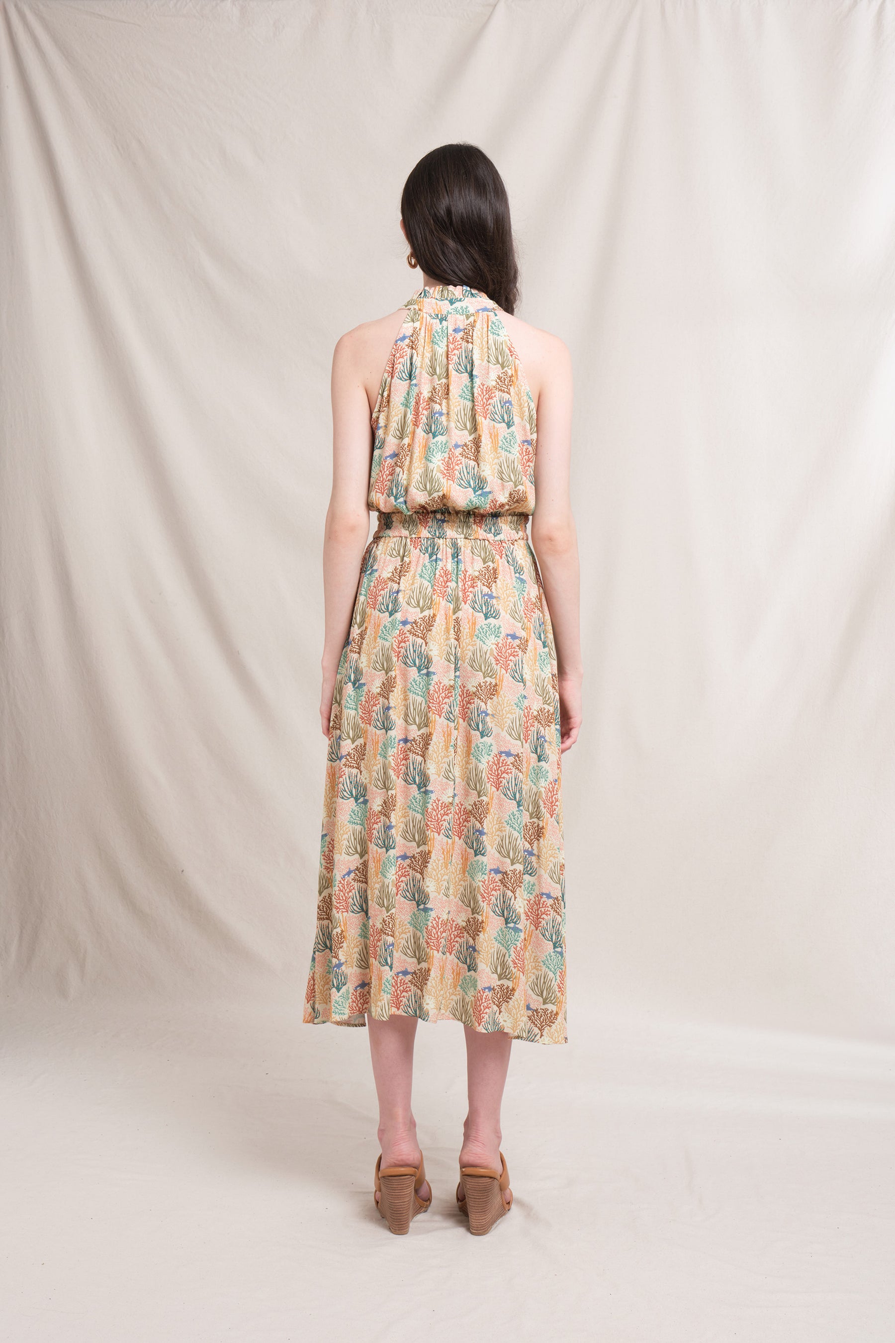 IRIS Dress in Beige Coral