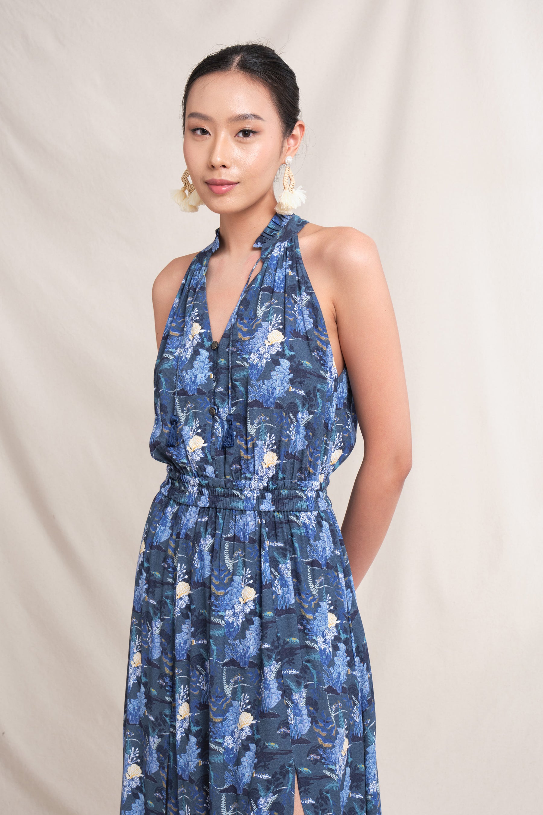 IRIS Dress in Navy Bunaken