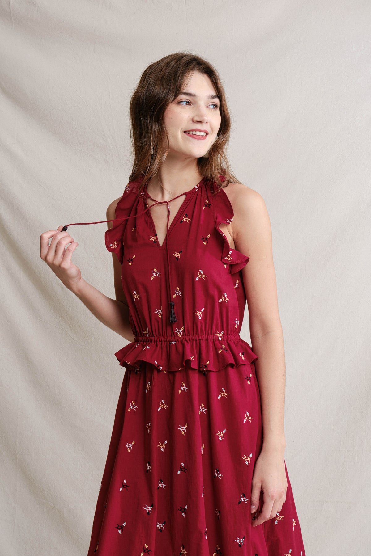 IVANA Dress in Red Jagung