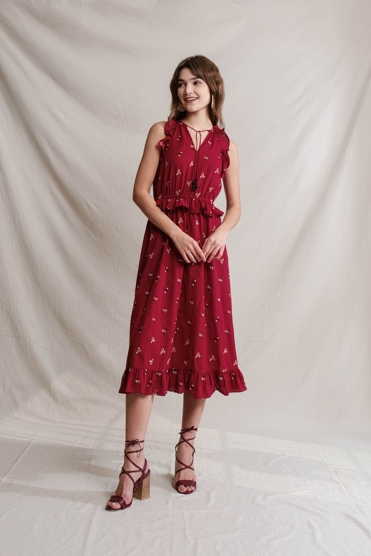 IVANA Dress in Red Jagung