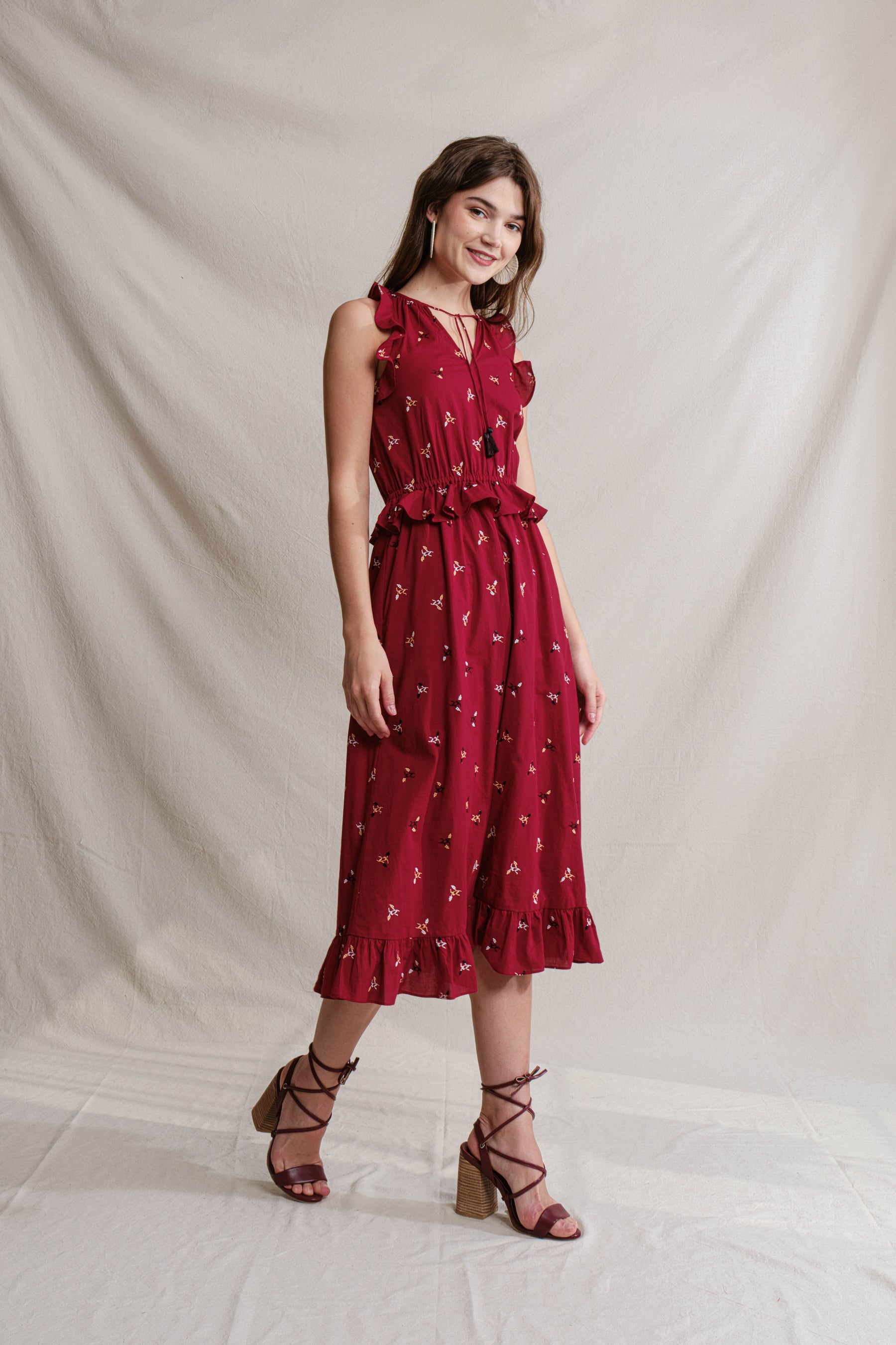 IVANA Dress in Red Jagung