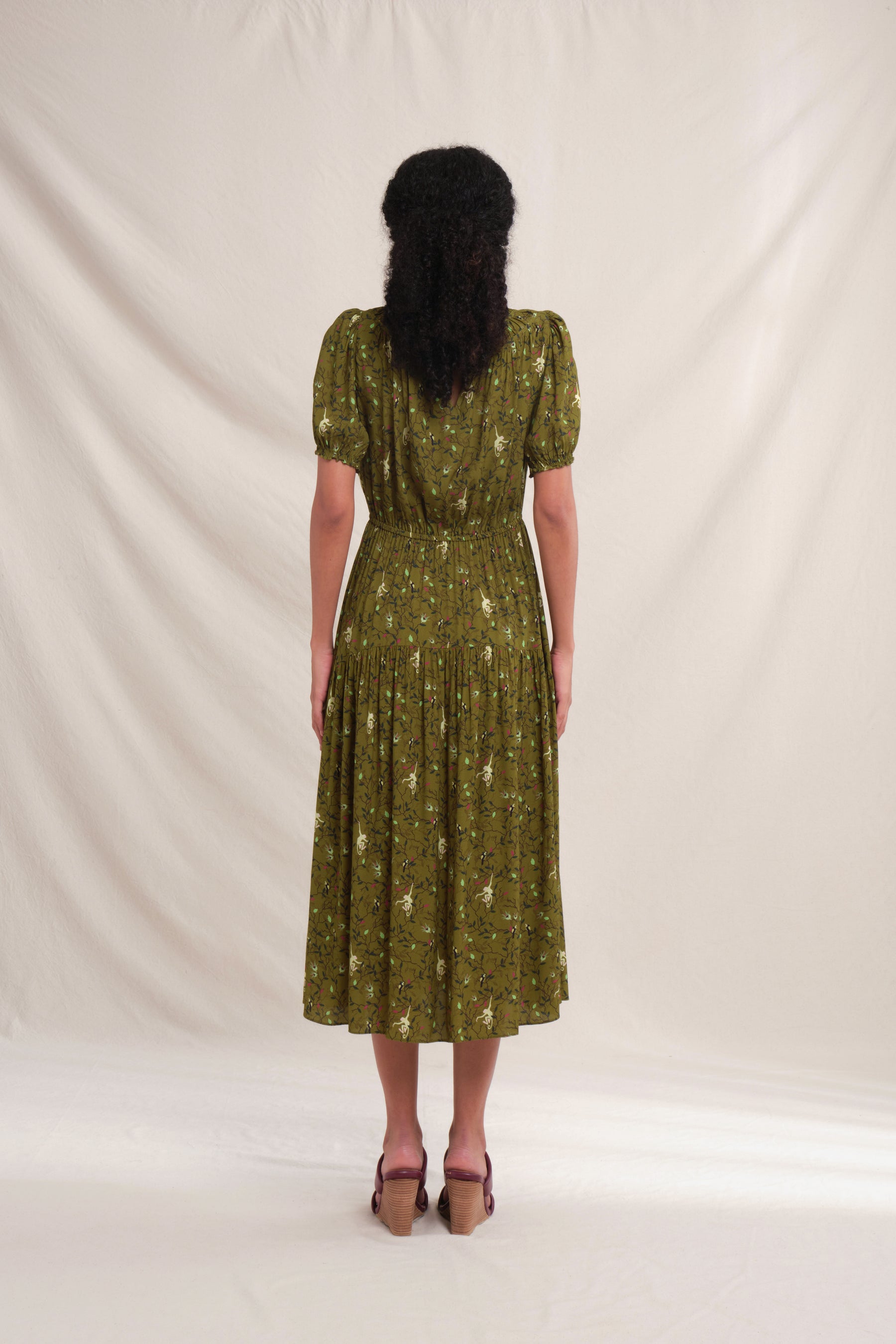 JENNA Dress in Green Macca
