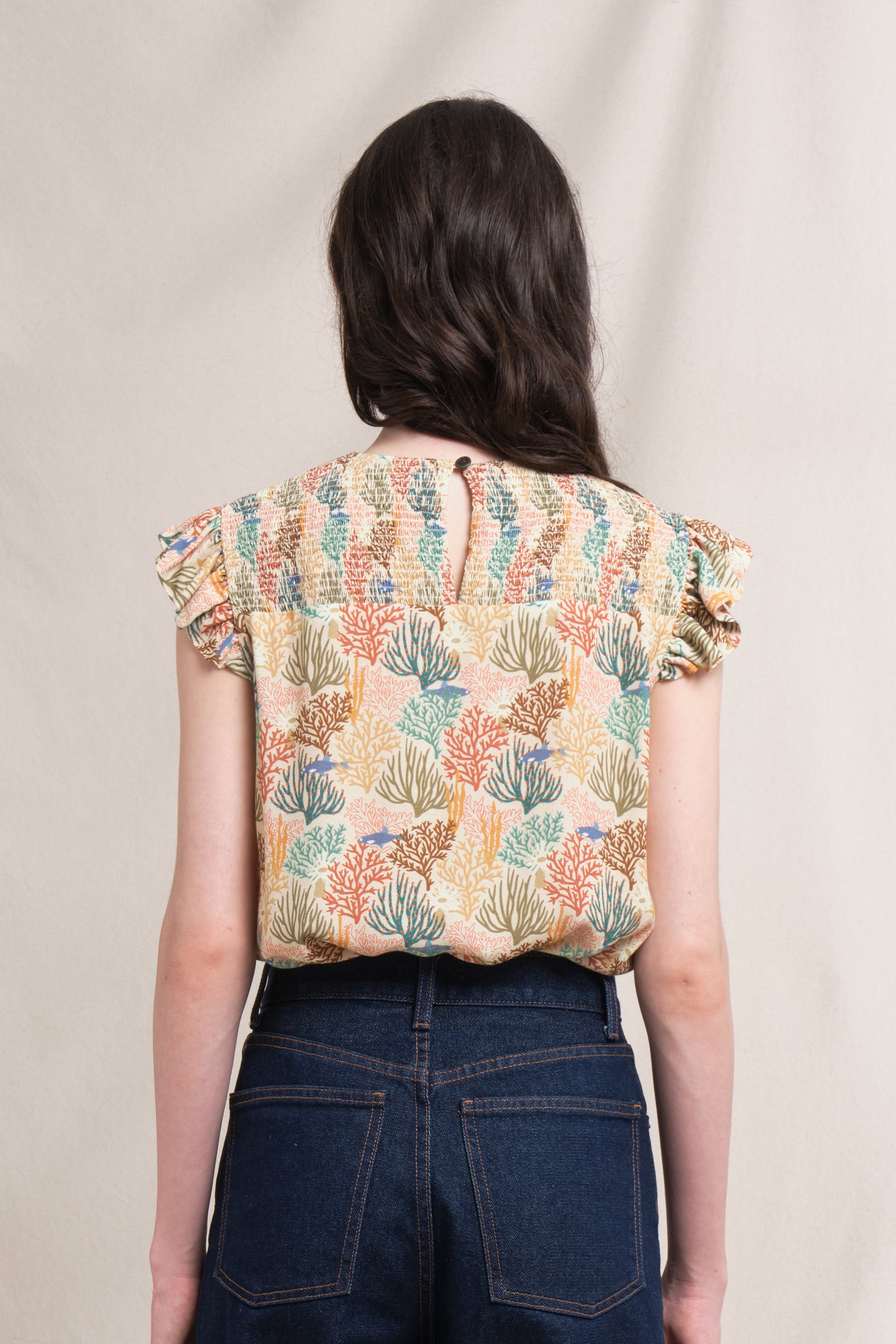JILL Top in Beige Coral