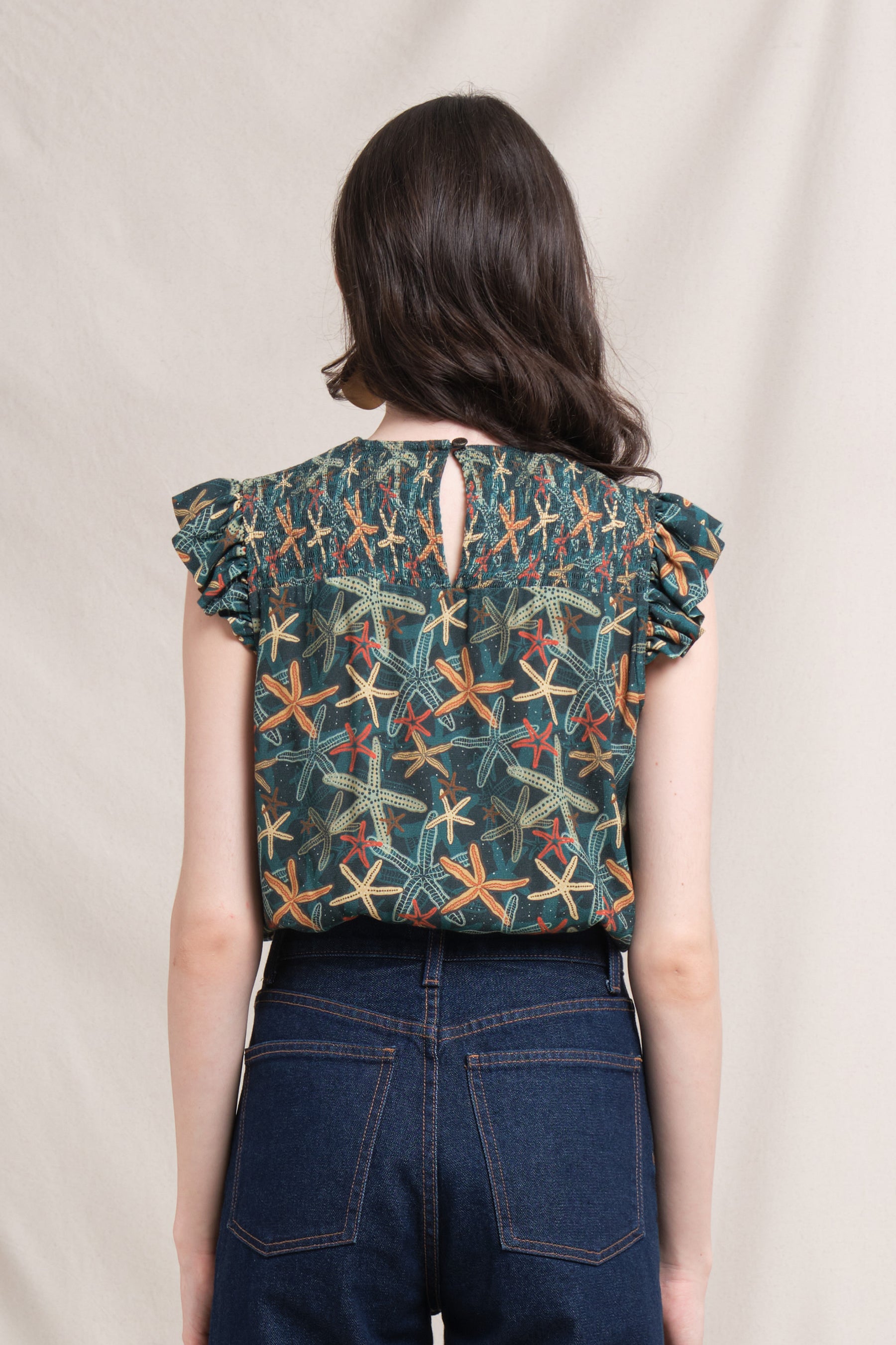 JILL Top in Emerald Aster