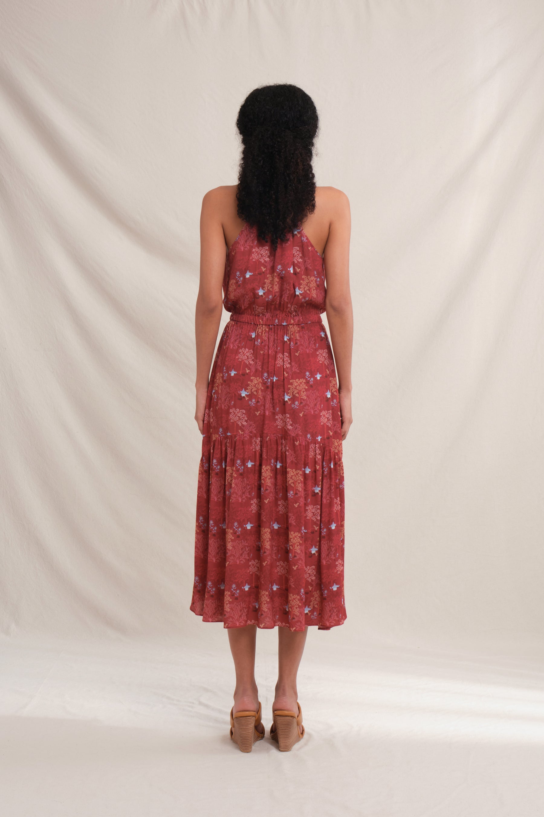 JOSIE Dress in Red Tumpang