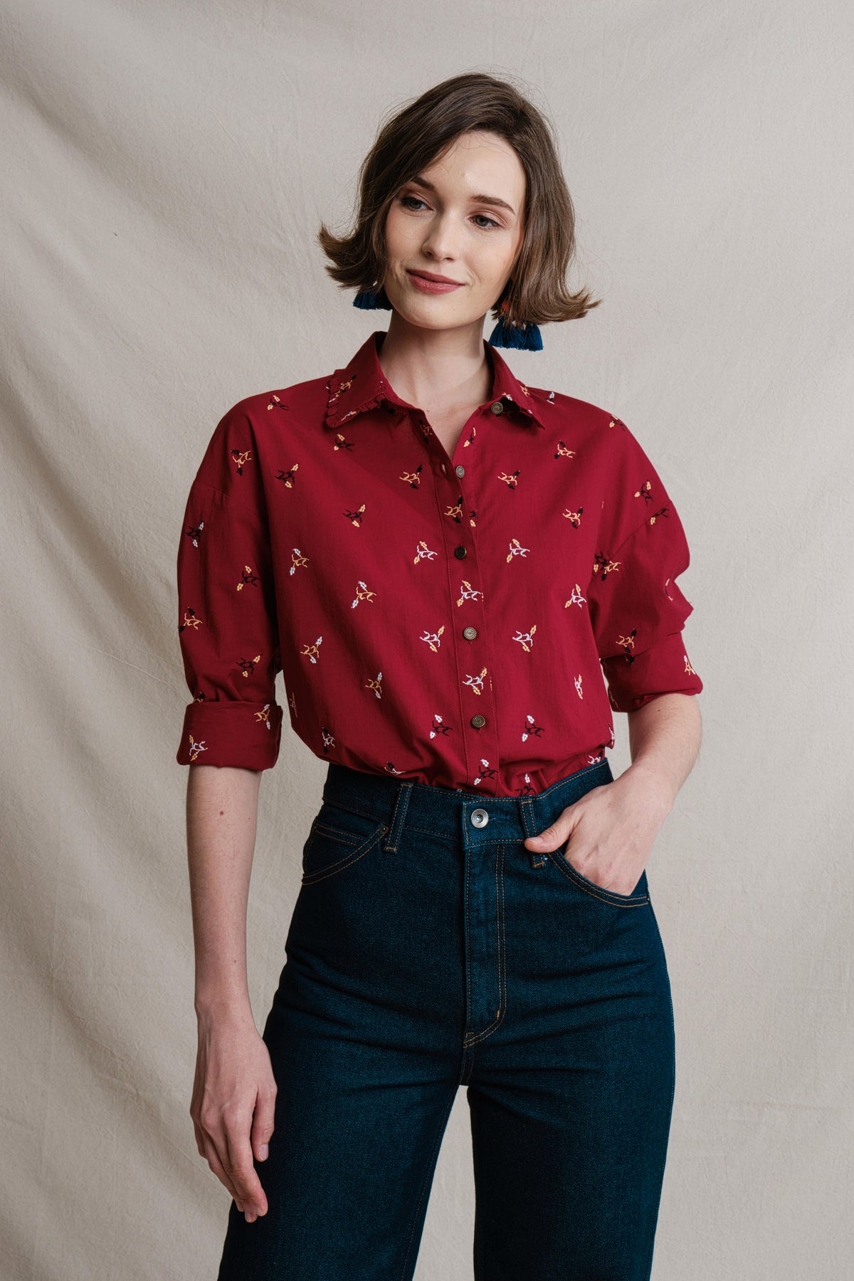 KARINA Top in Red Jagung