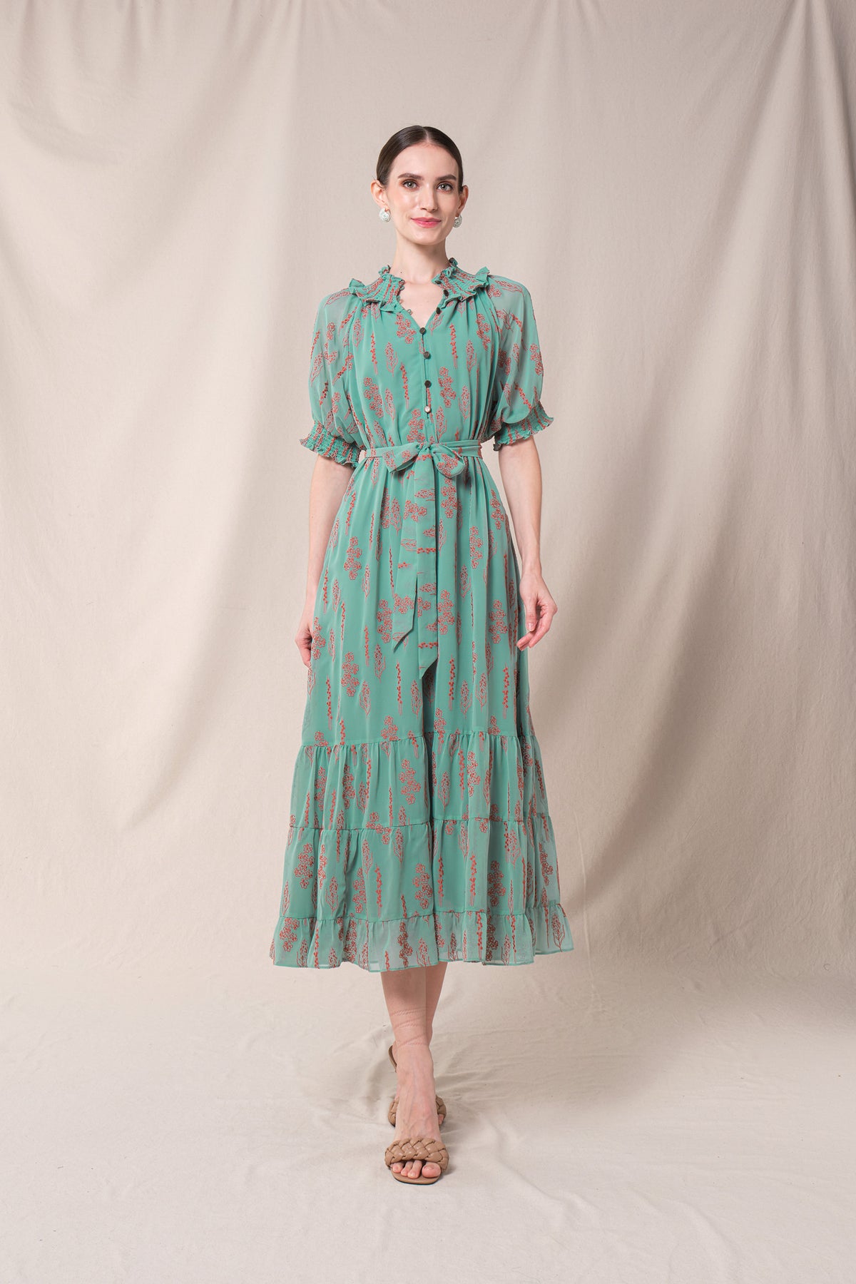 KIANA Dress in Blue Tulu