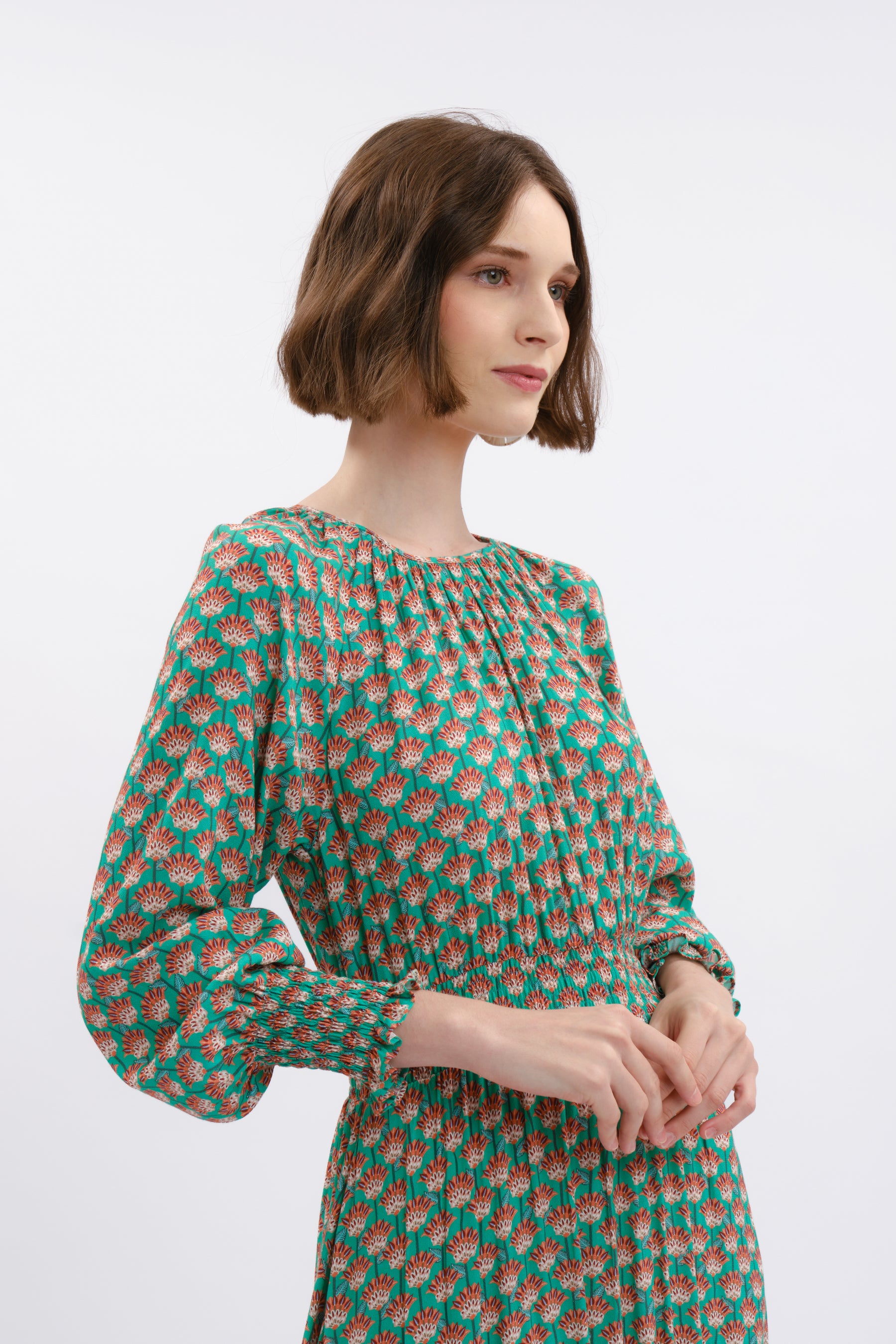 KINTAN Dress in Turquoise Saloko