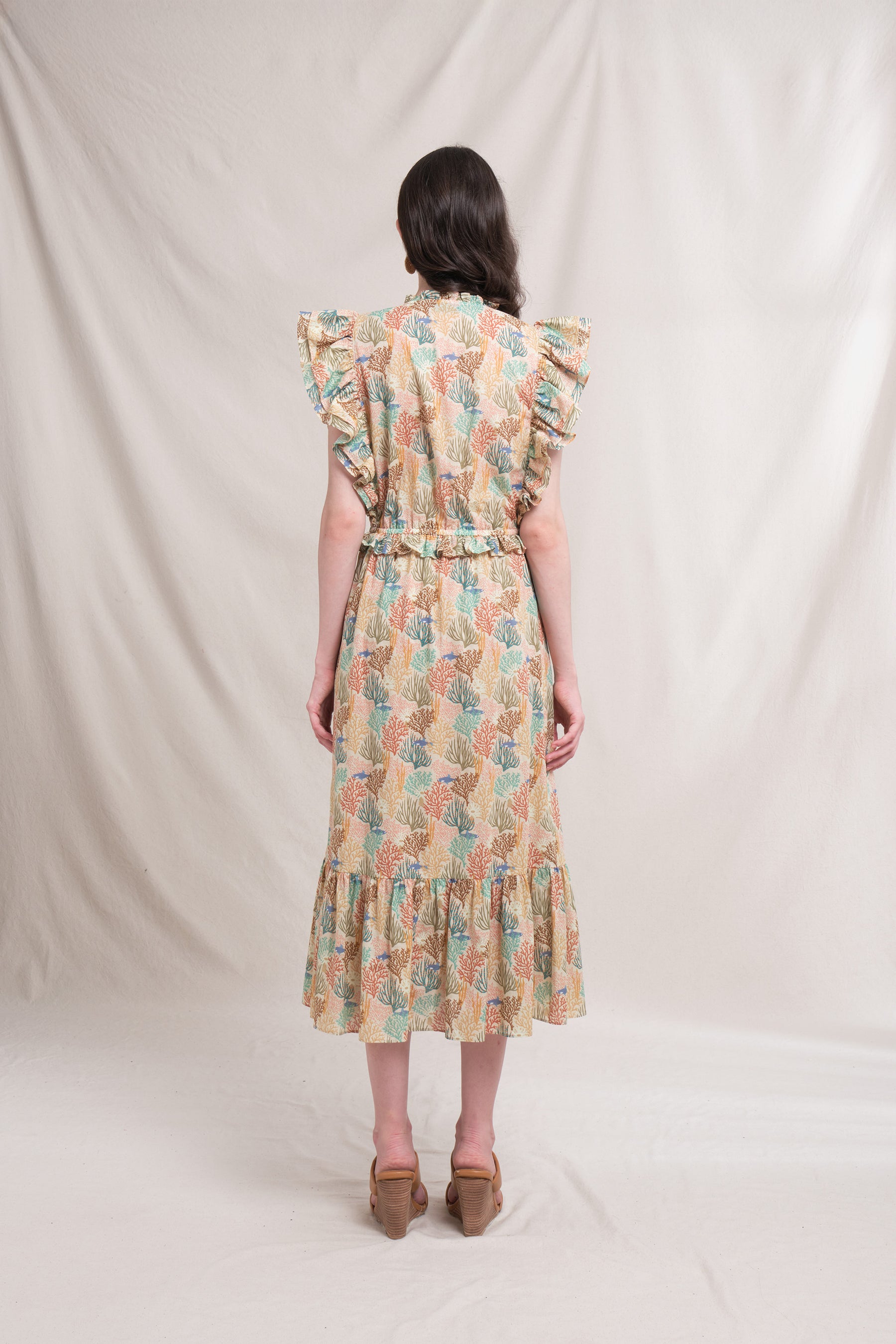 LEAH Dress in Beige Coral