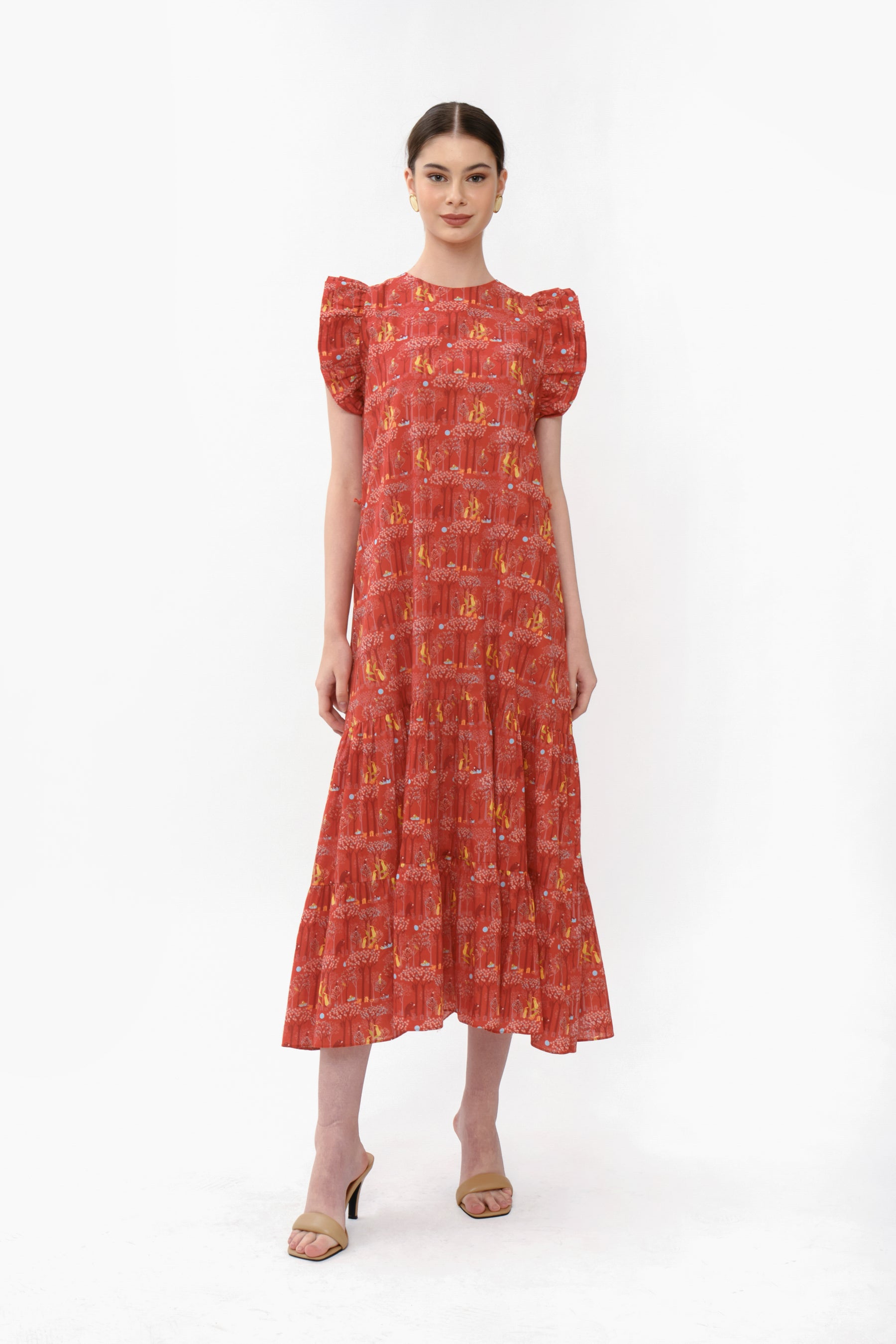 LEXI Dress in Red Forest