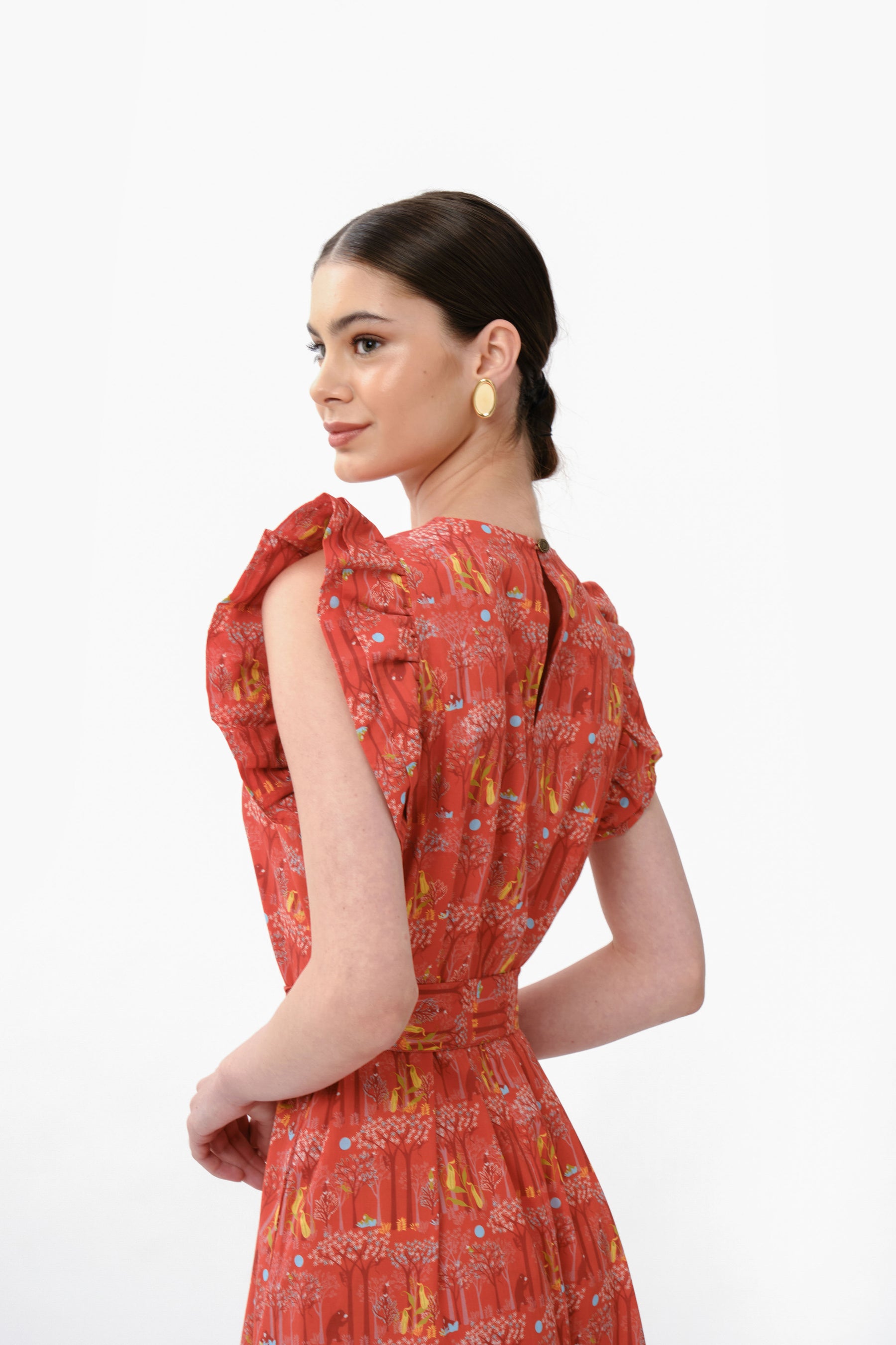 LEXI Dress in Red Forest