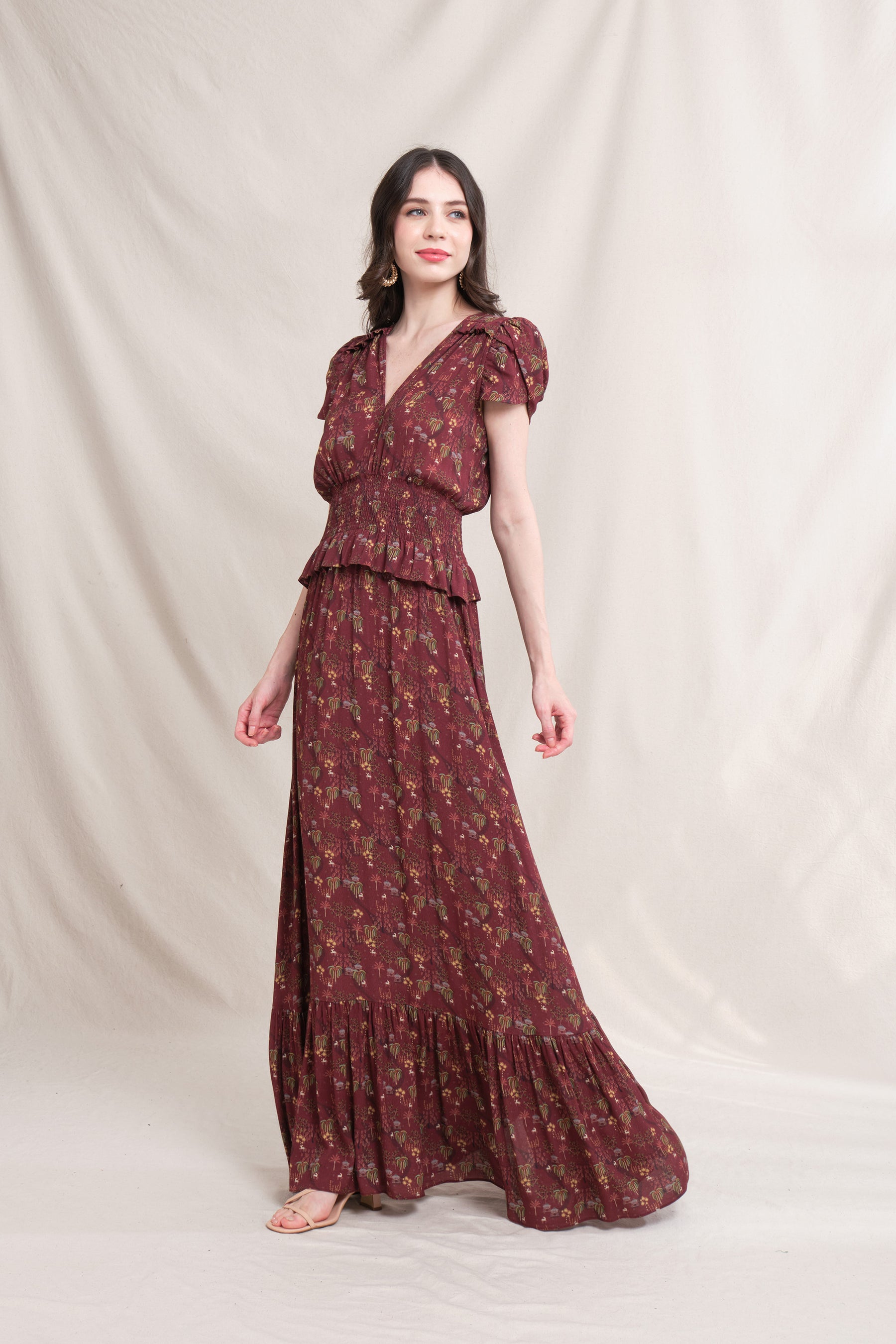 LUMA Dress in Burgundy Bale