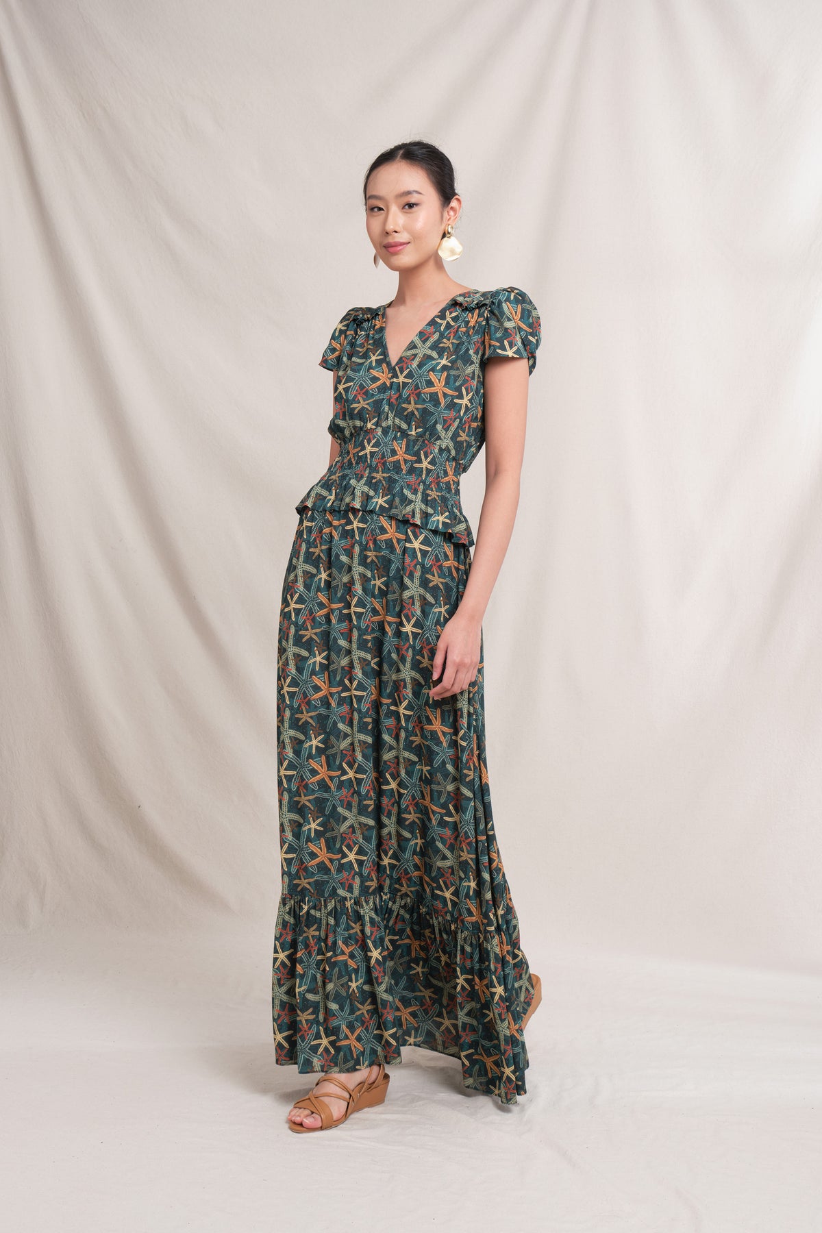 LUMA Dress in Emerald Aster