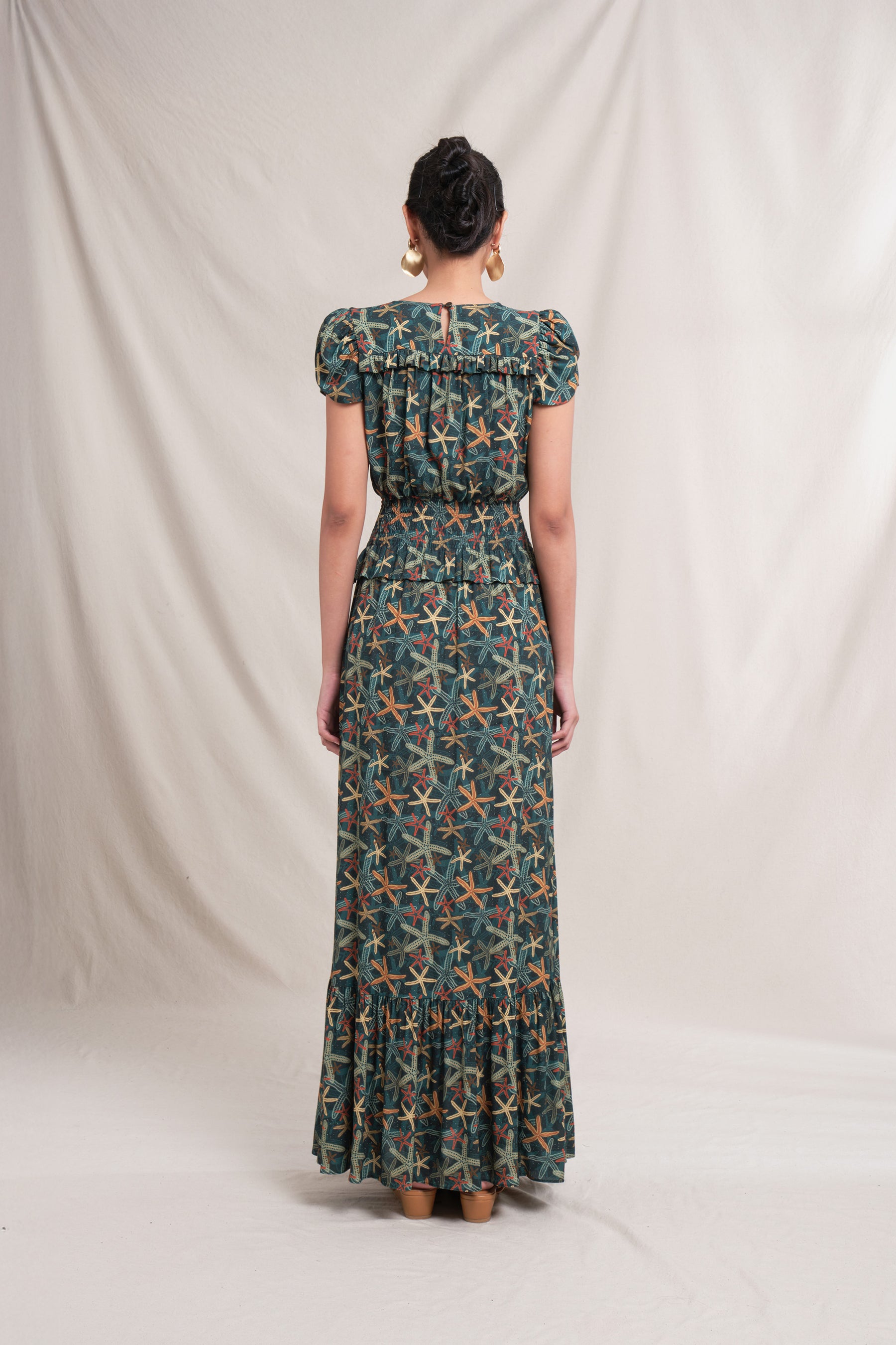 LUMA Dress in Emerald Aster