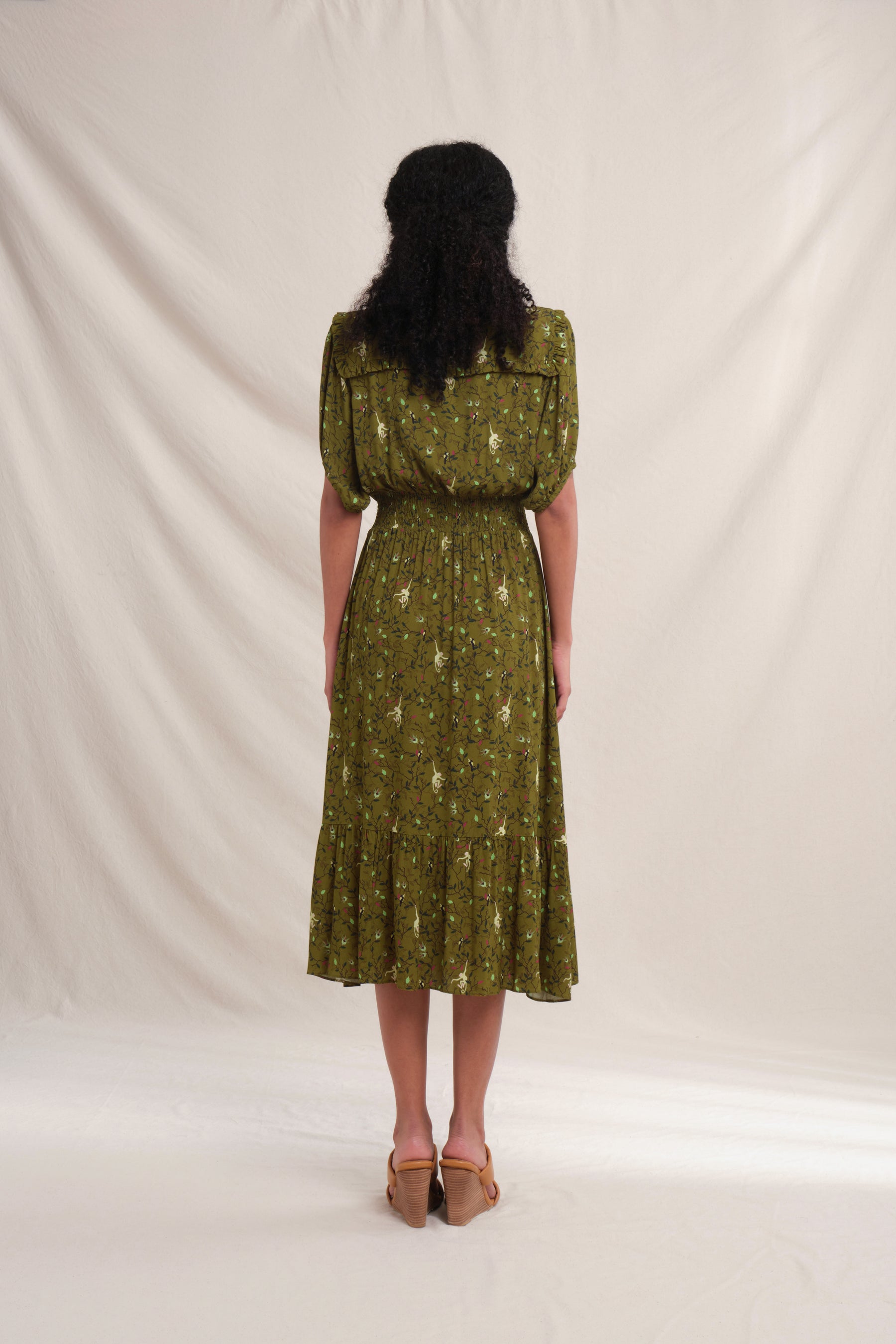 MALI Dress in Green Macca