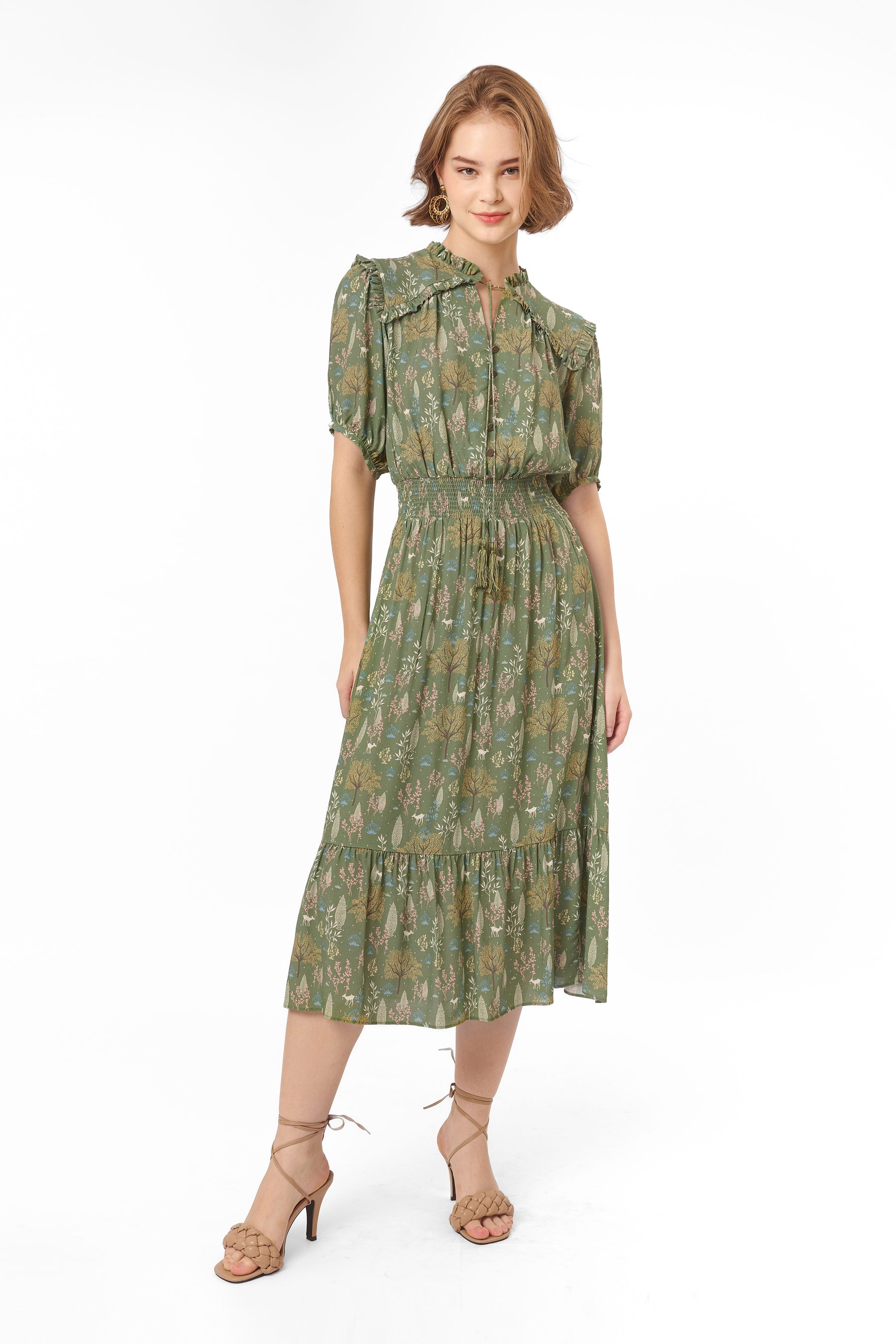 MALI Dress in Taman Green
