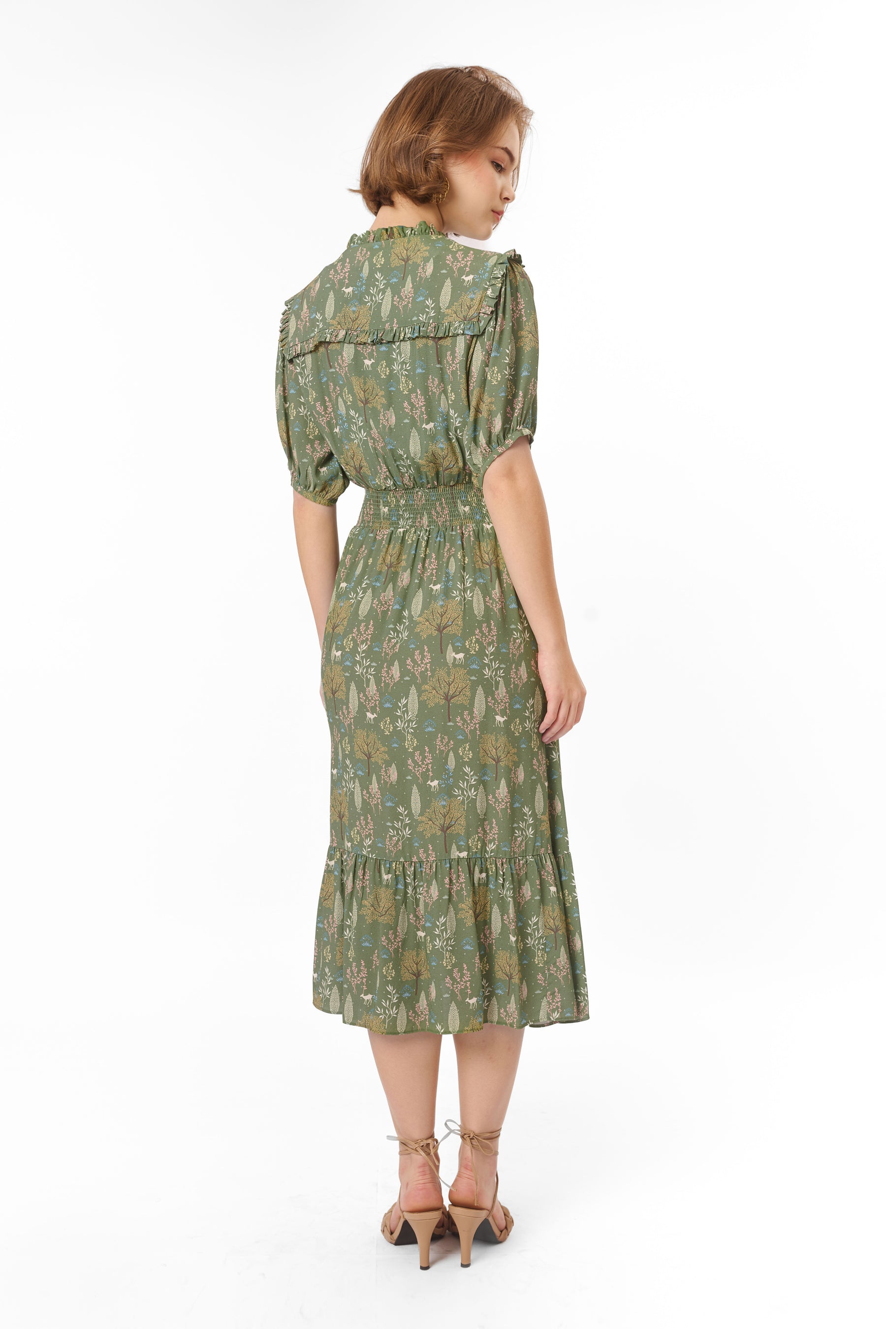 MALI Dress in Taman Green