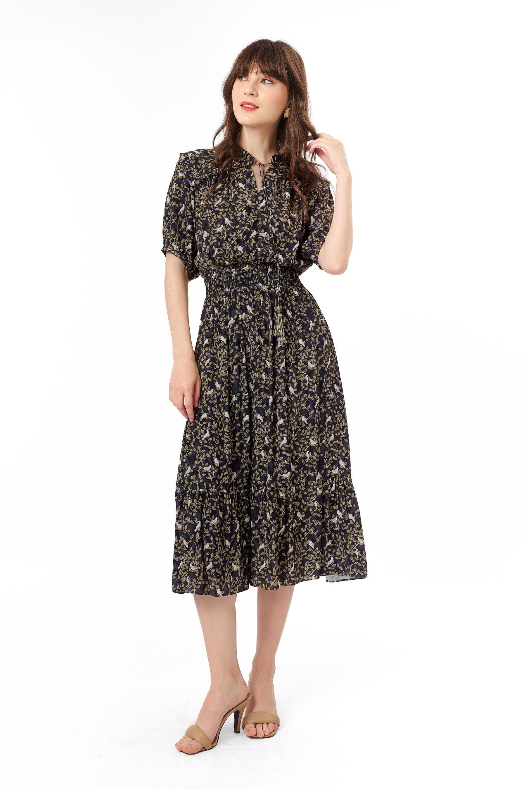 MALI Dress in Tekukur Black