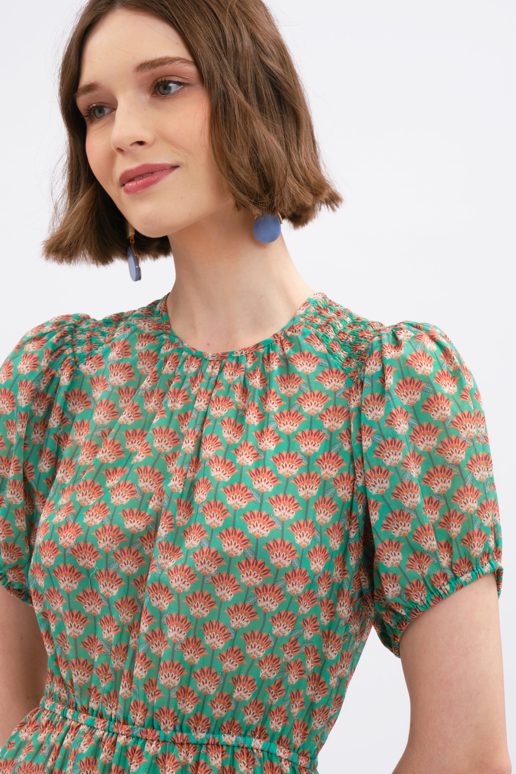 MANU Dress in Turquoise Saloko