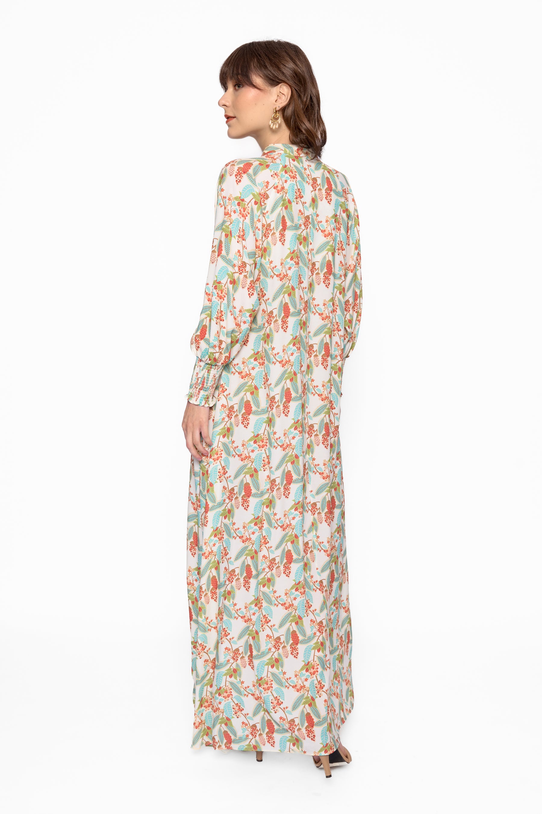 MAYLA Dress in Beige Gudeg