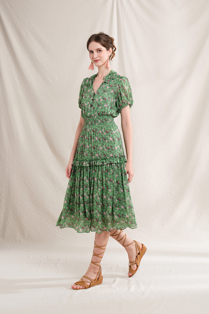 MILA Dress in Cempaka Green
