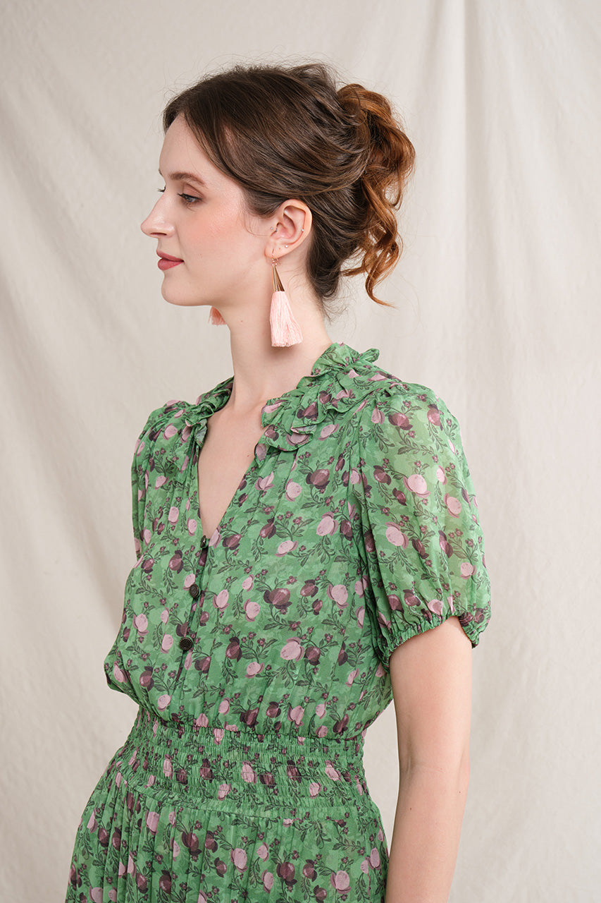 MILA Dress in Cempaka Green