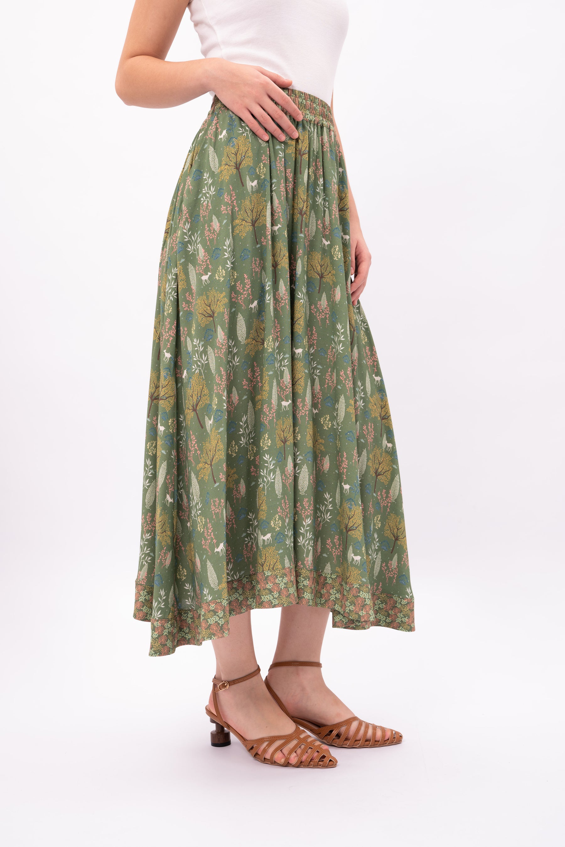 MIRA Skirt in Taman Green