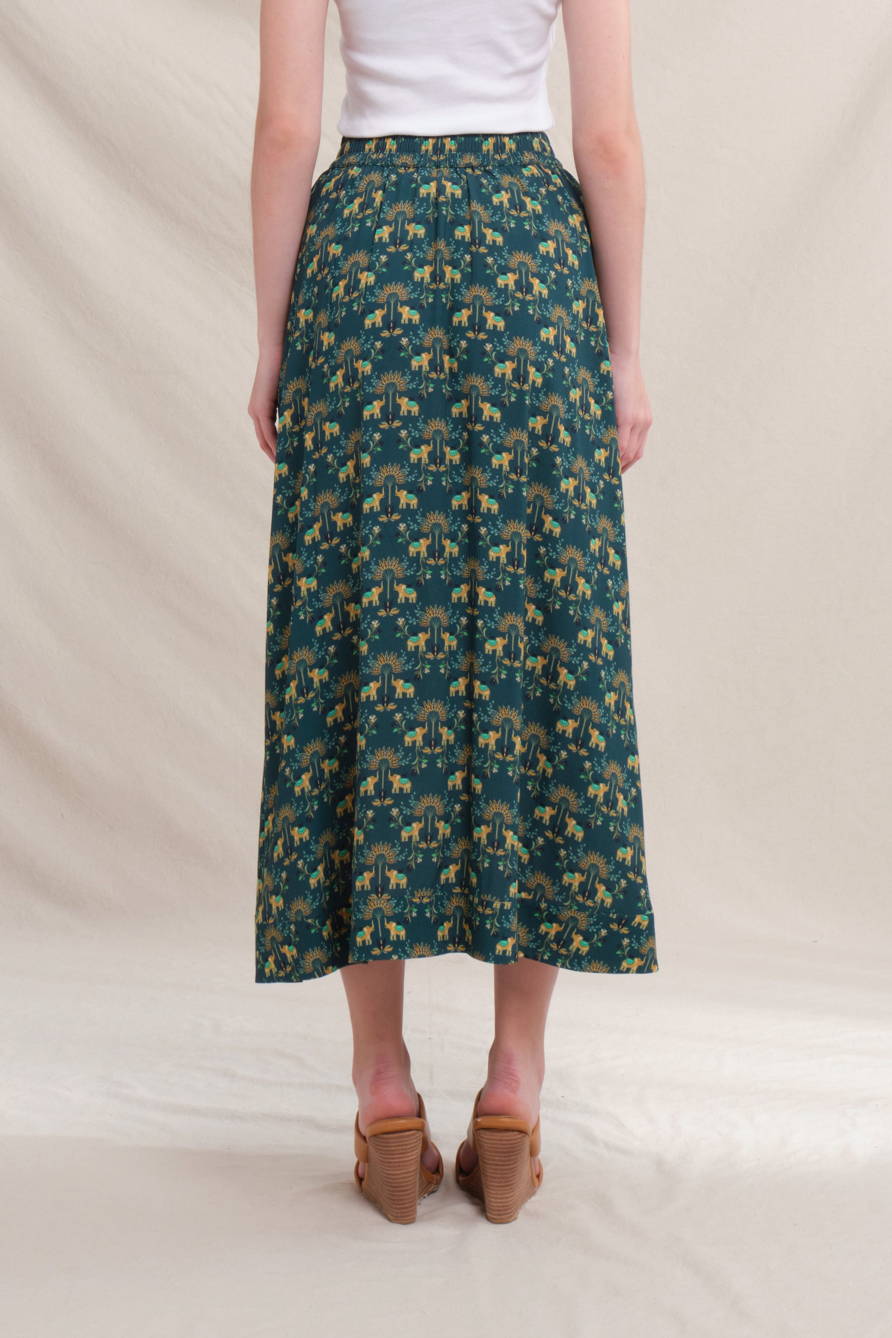 MIRA Skirt in Teal Gajah