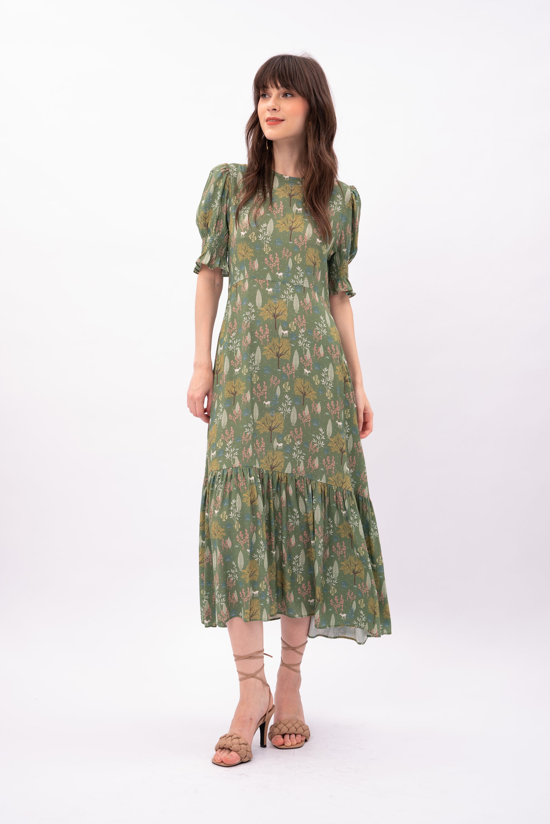 NEELA Dress in Taman Green