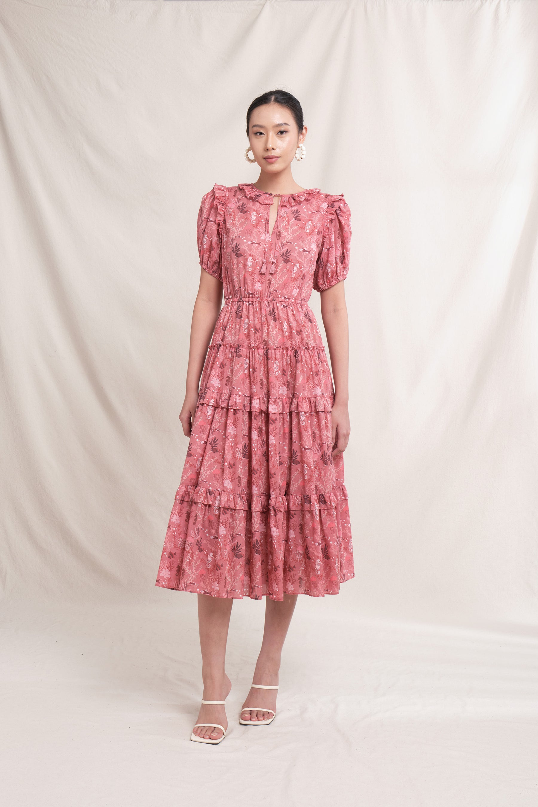 NESSA Dress in Pink Minanga