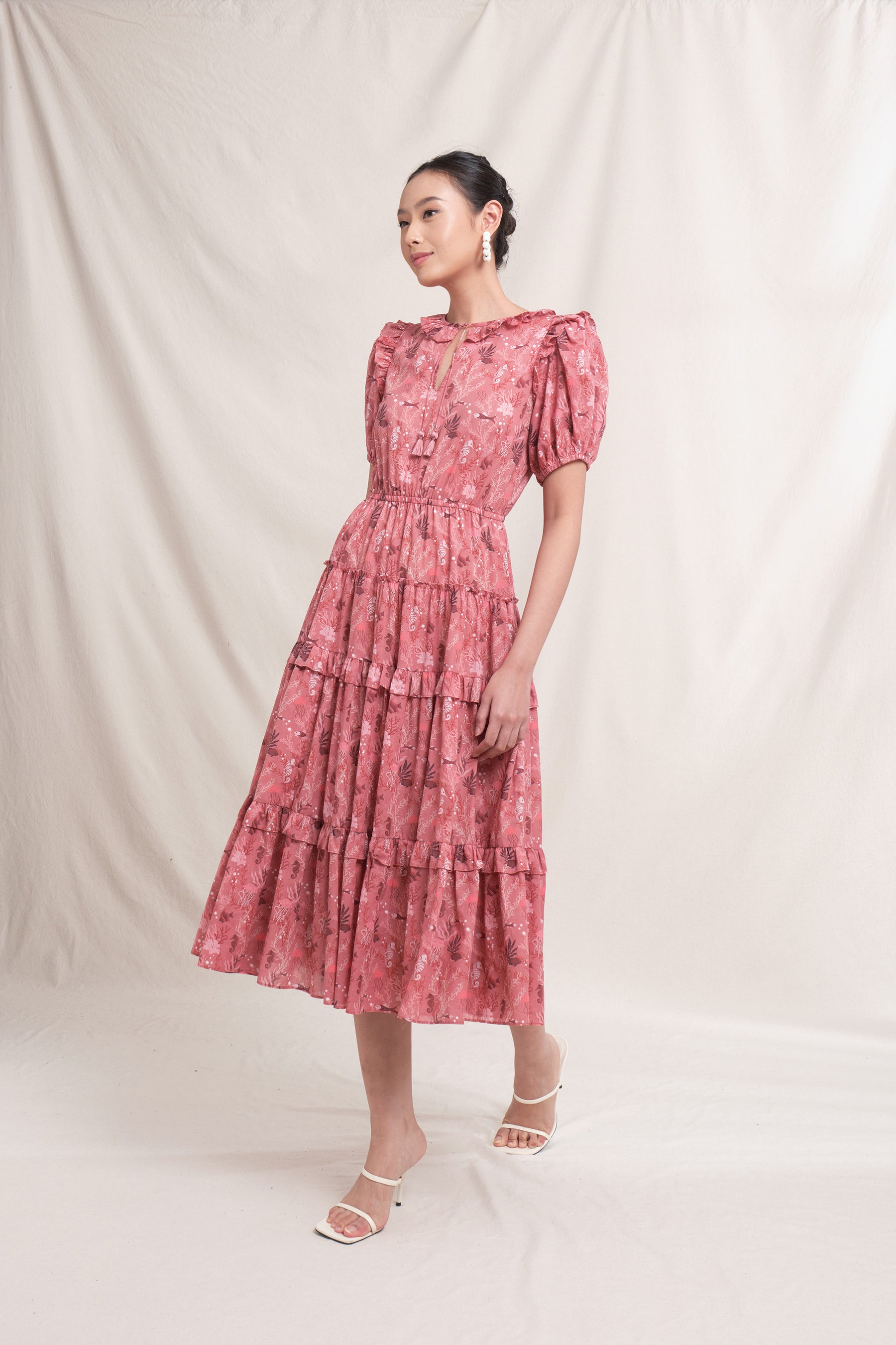 NESSA Dress in Pink Minanga
