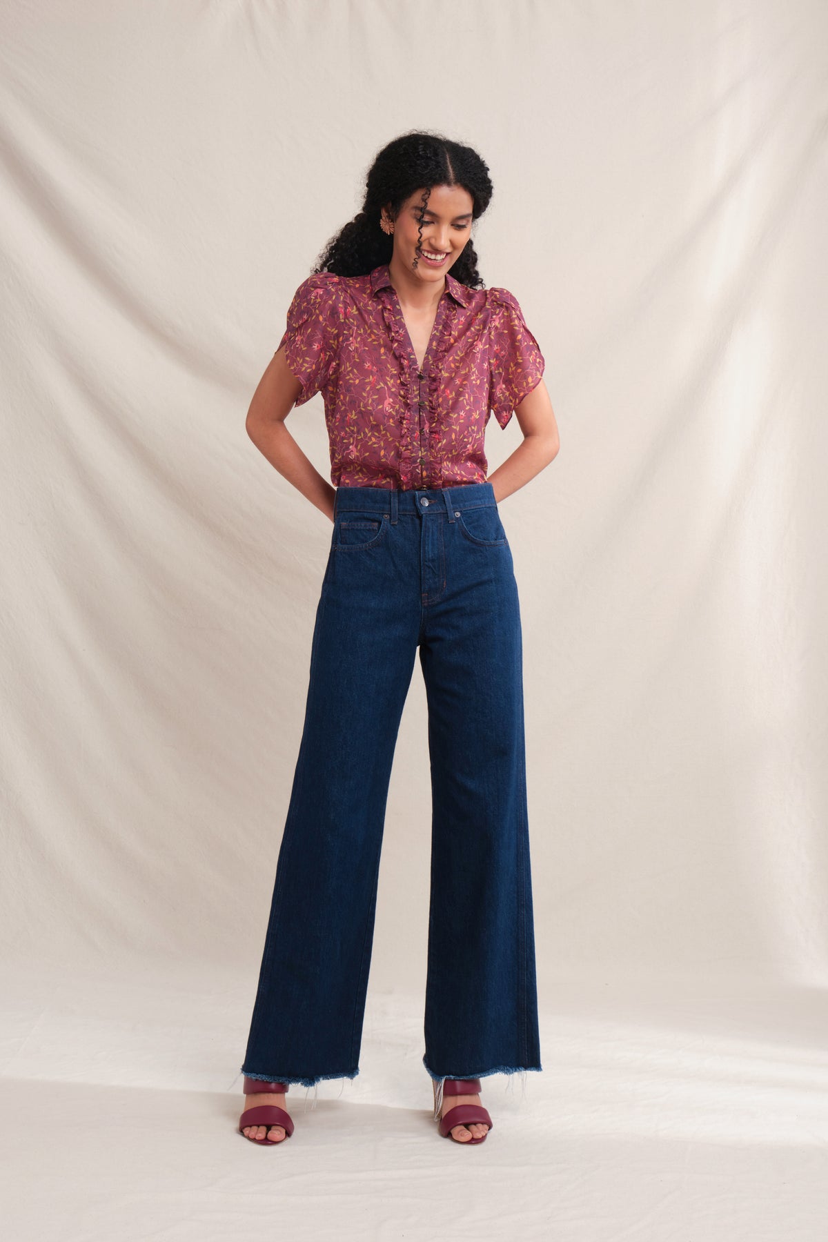 NIKA Top in Maroon Macca