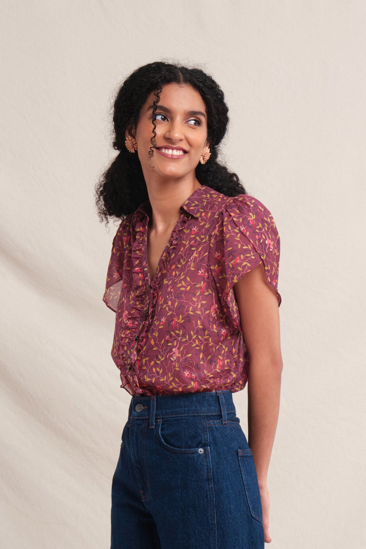 NIKA Top in Maroon Macca