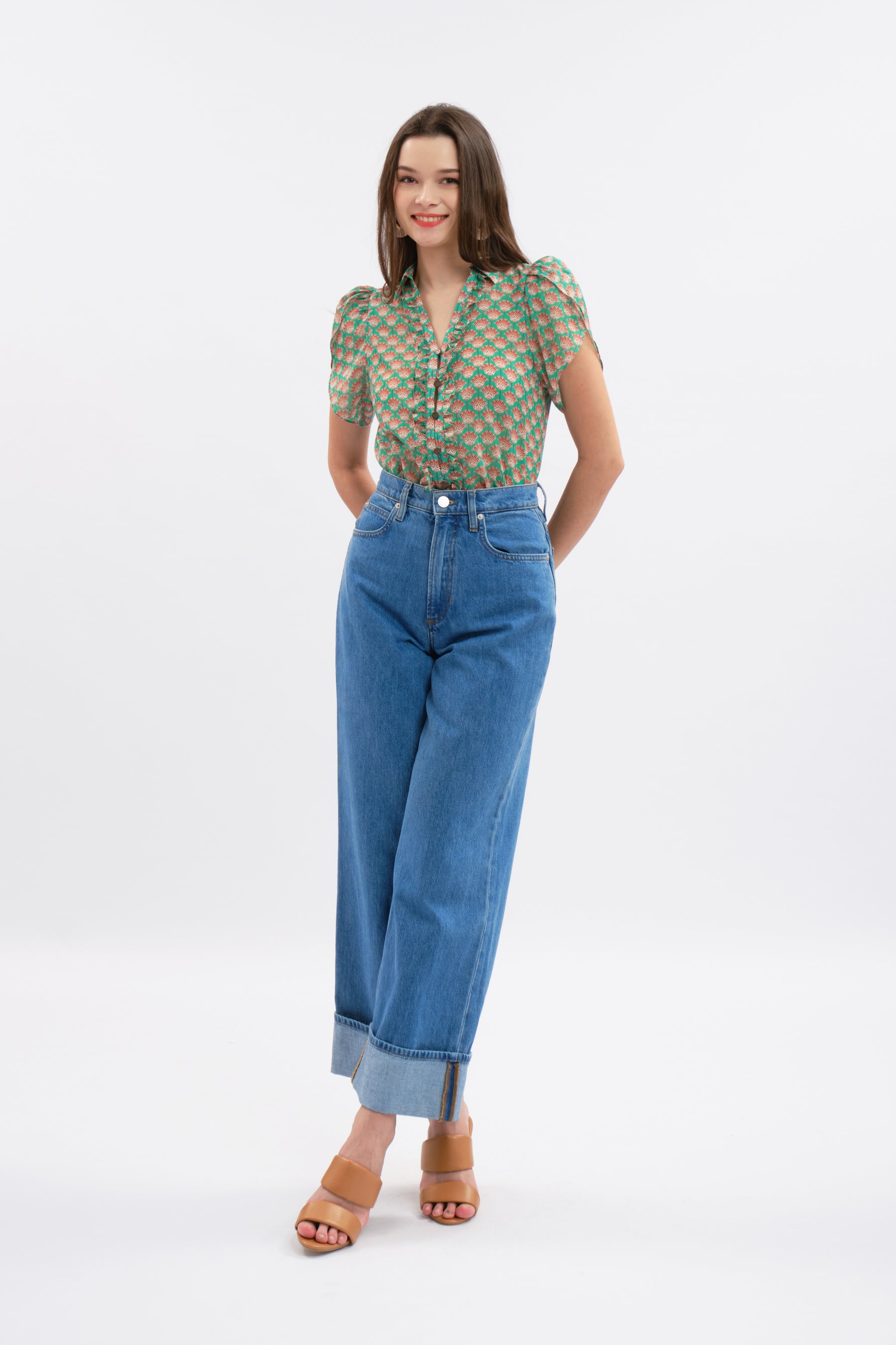 NIKA Top in Turquoise Saloko