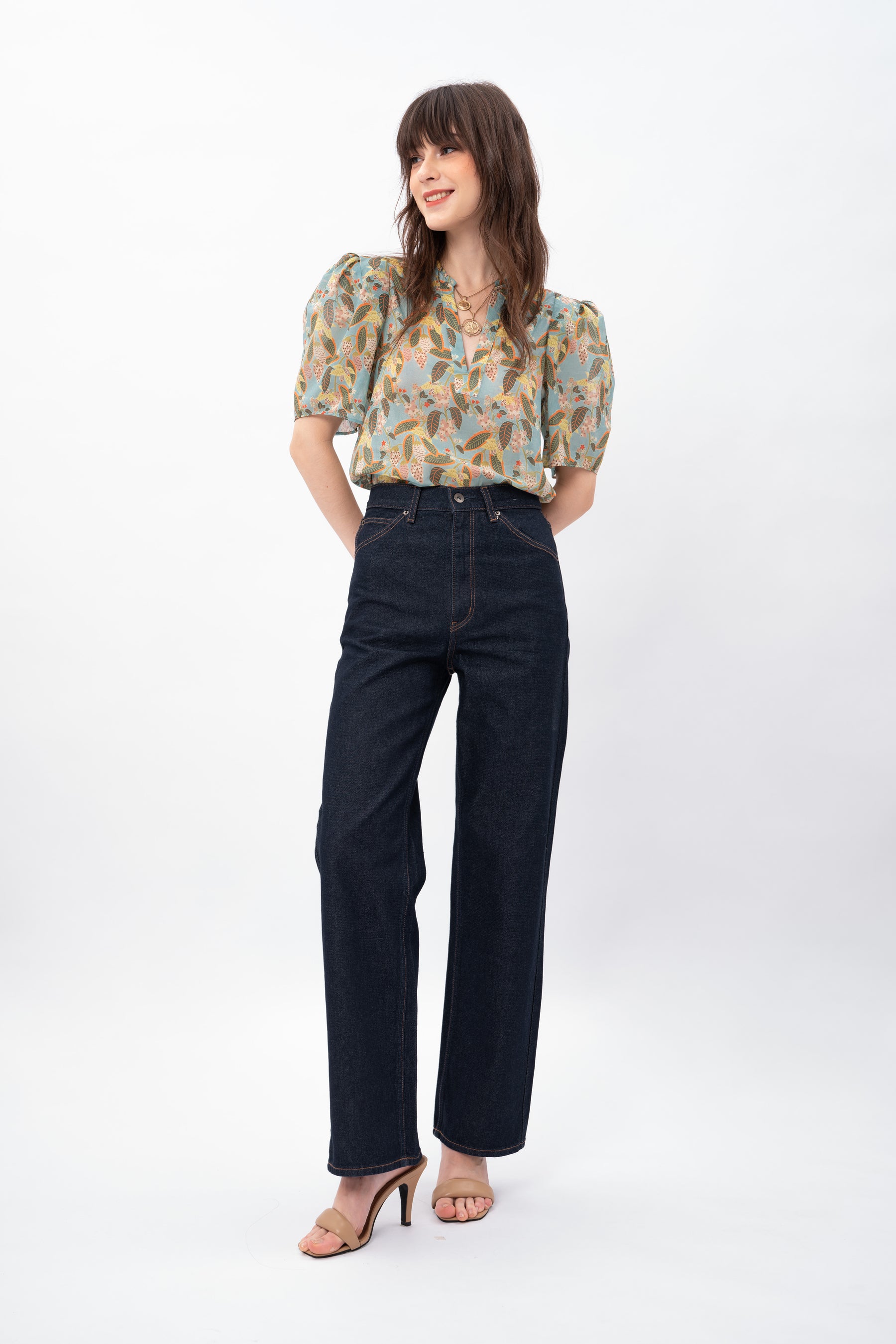 NORA Top in Gudeg Blue