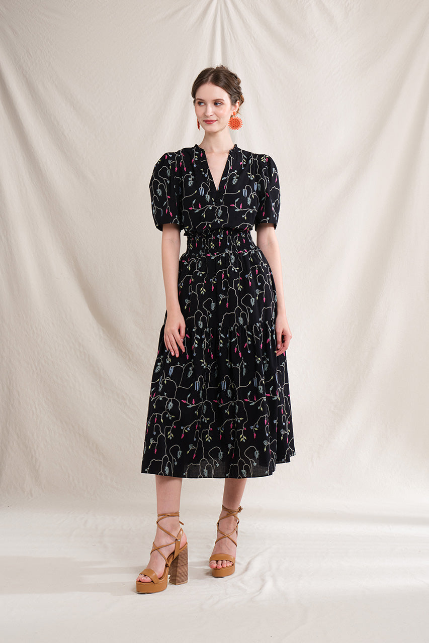 BUNDLING: Nora Top in Black Lada and Riona Skirt in Black Lada