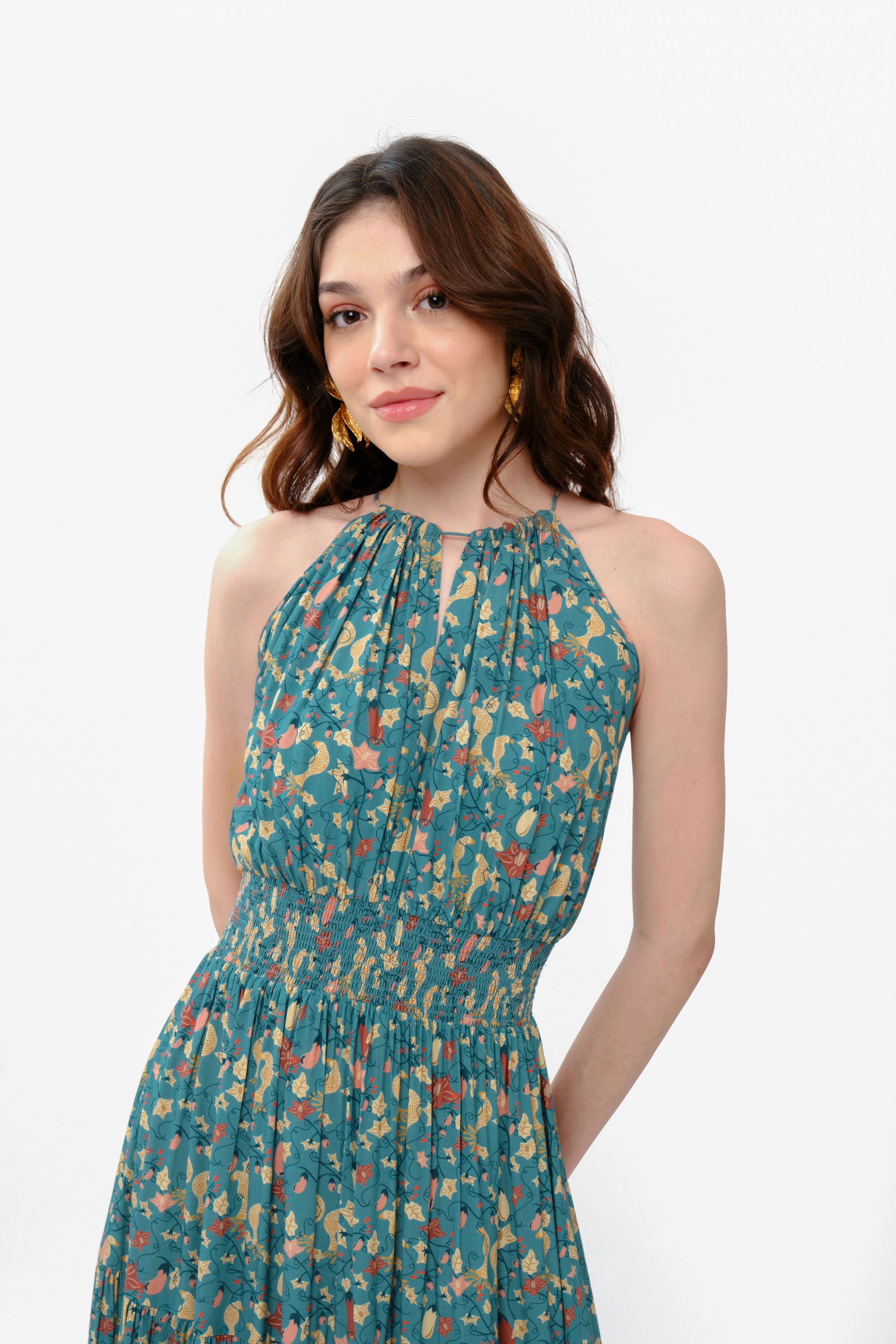 ODETTE Dress in Blue Terong