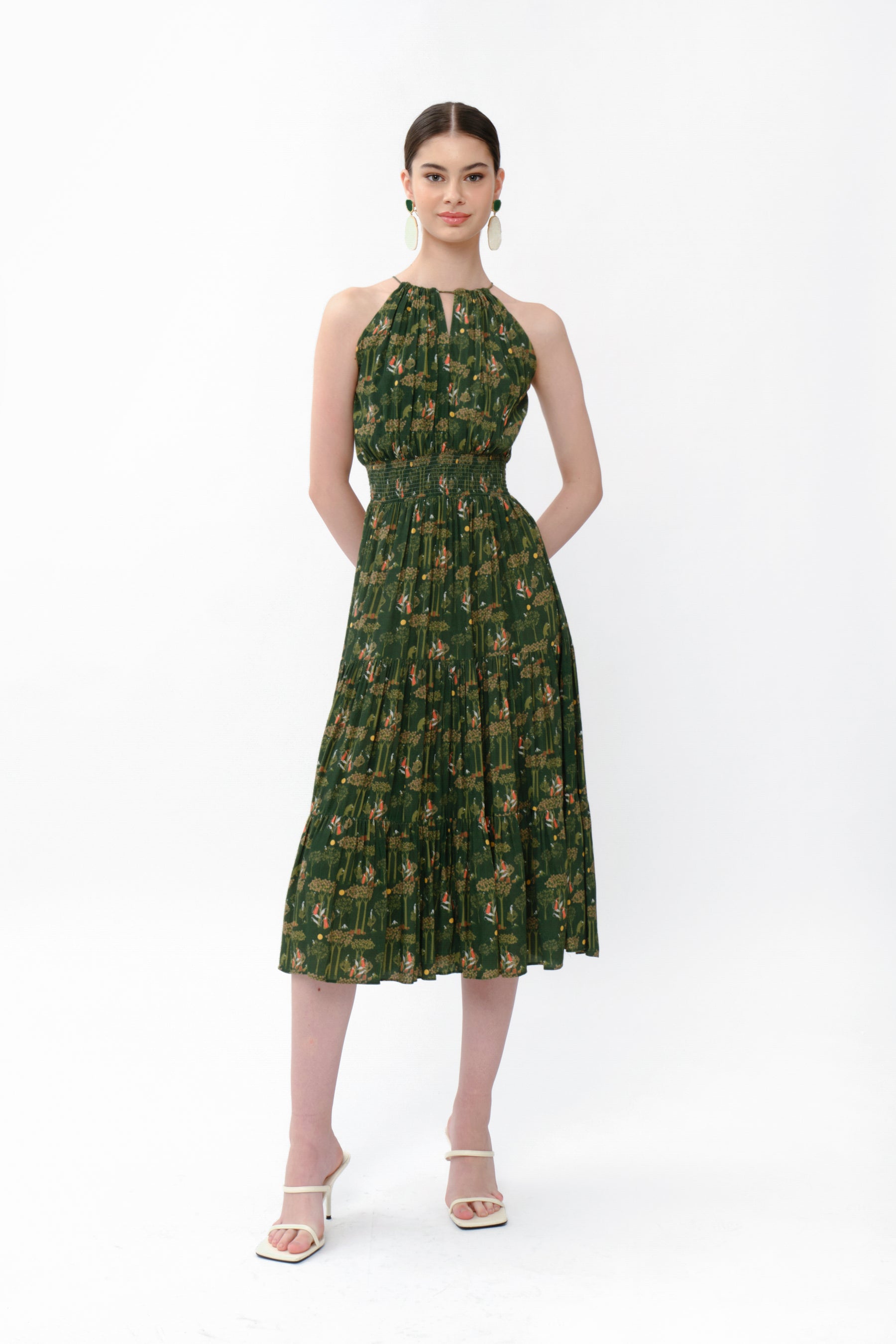 ODETTE Dress in Green Forest