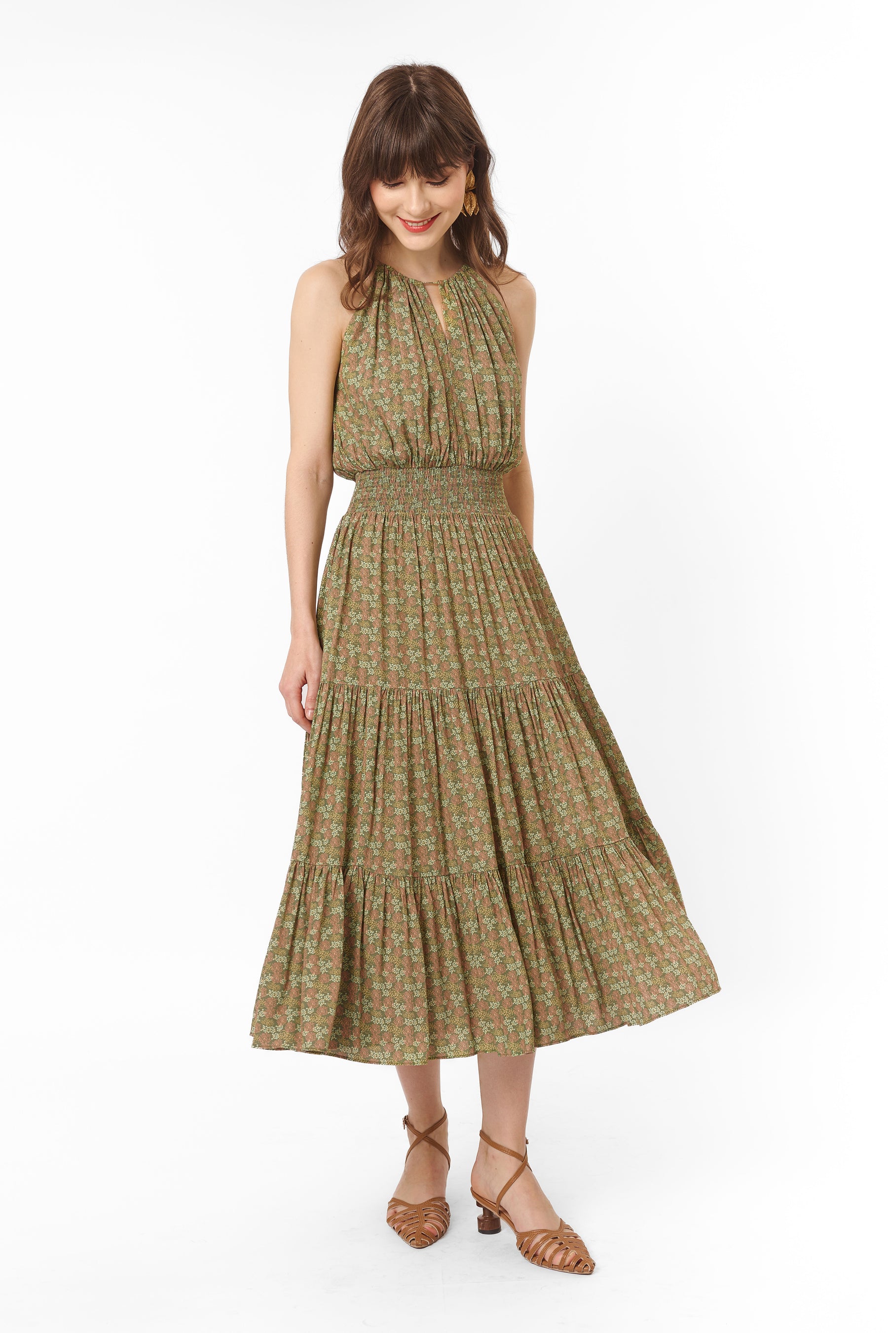 ODETTE Dress in Kilau Green