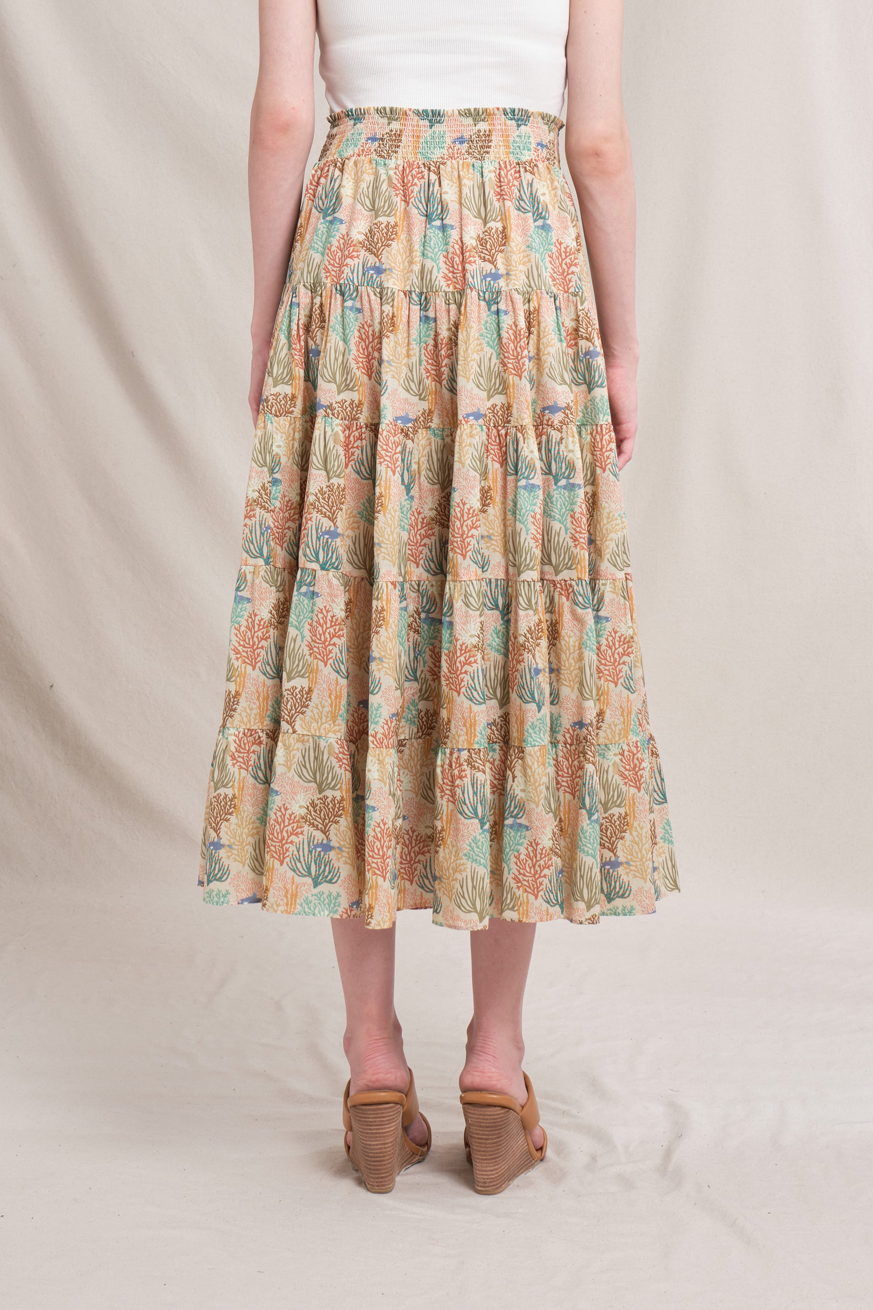 POPPY Skirt in Beige Coral