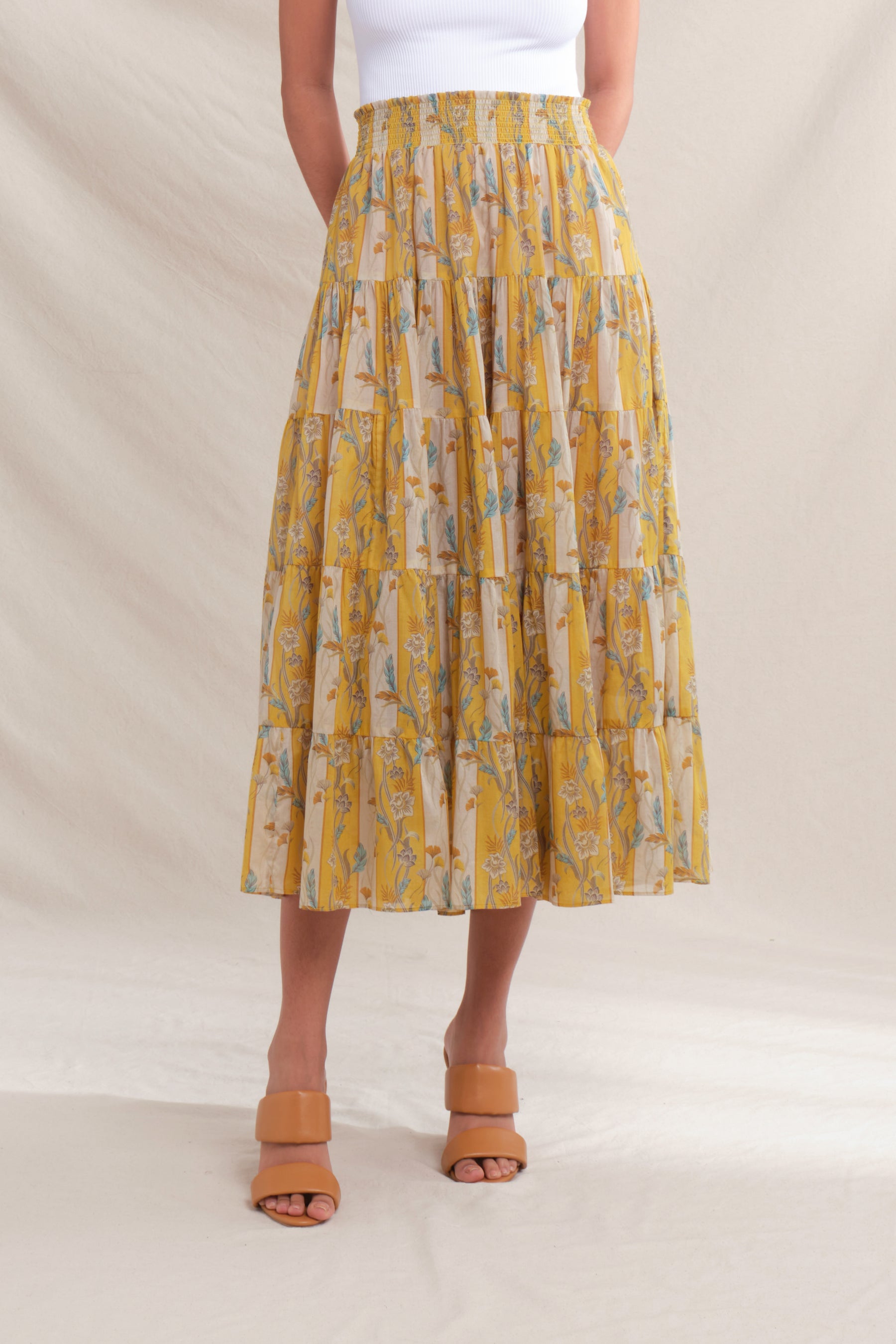 POPPY Skirt in Yellow Jalapa