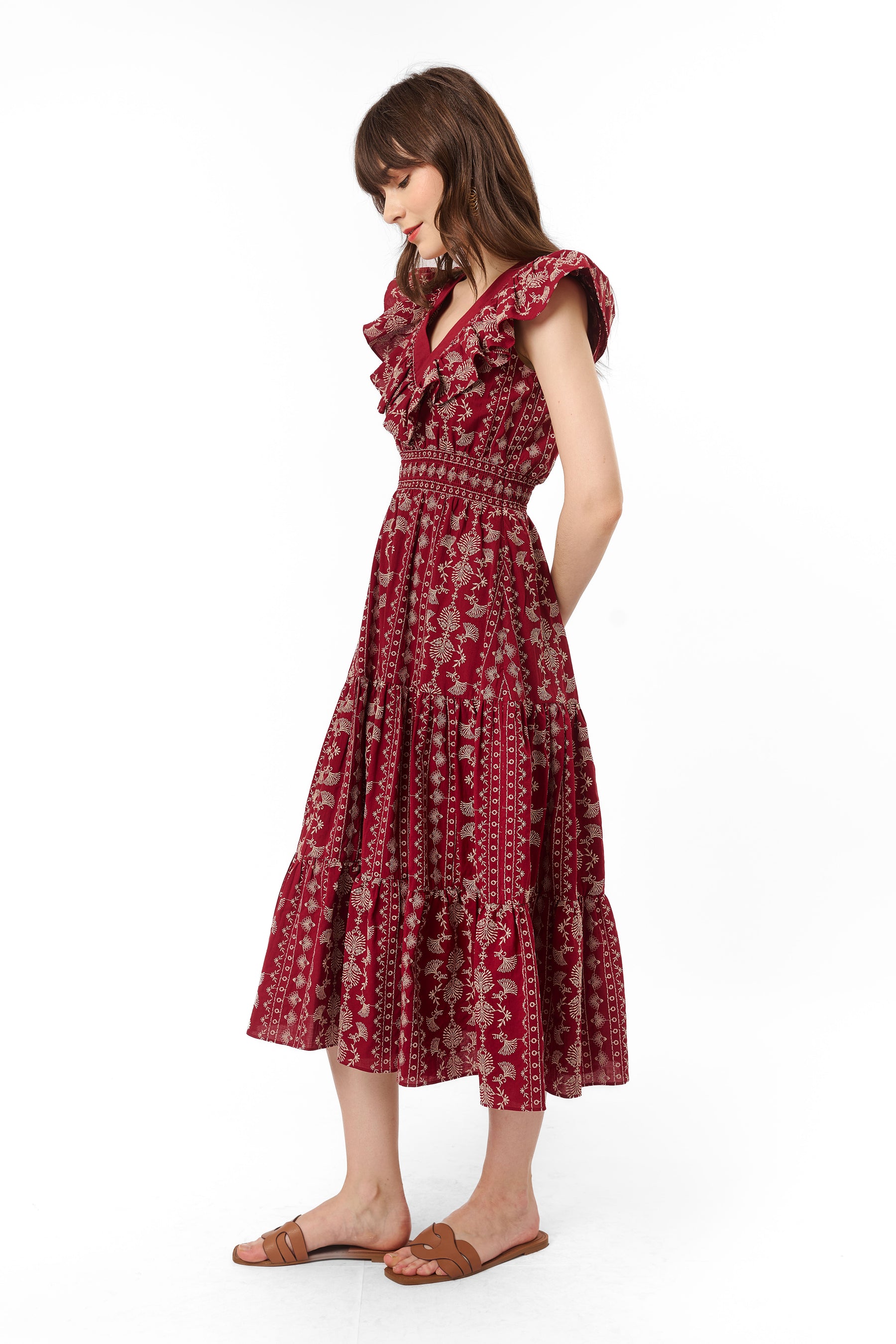 QUINTA Dress in Cengkeh Maroon