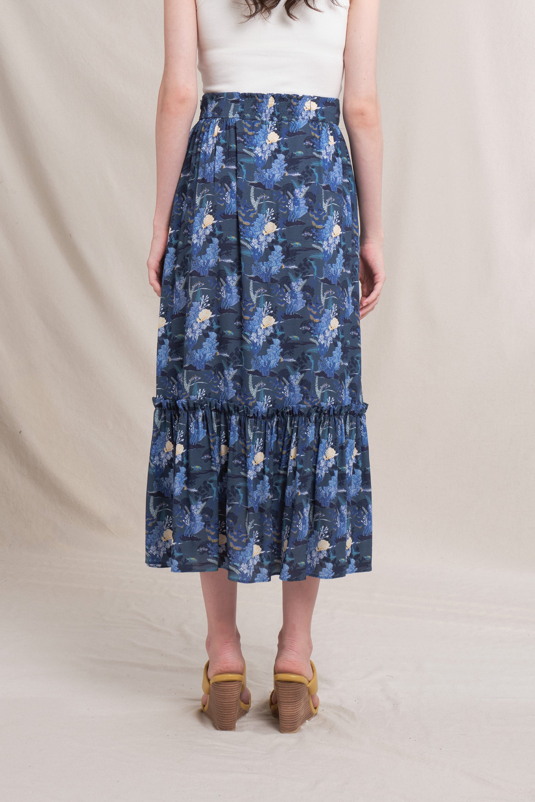 RAE Skirt in Navy Bunaken