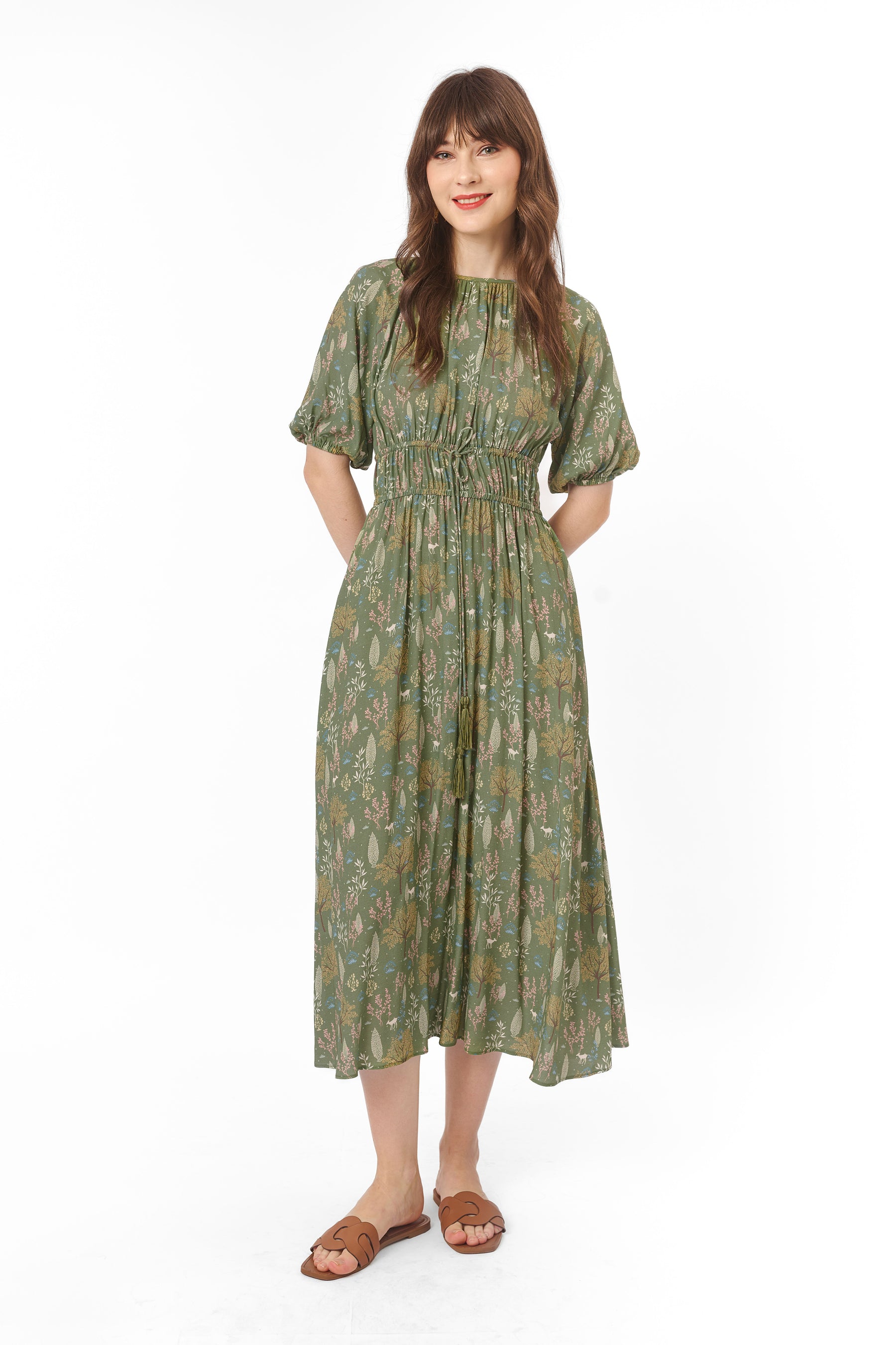 RANCA Dress in Taman Green
